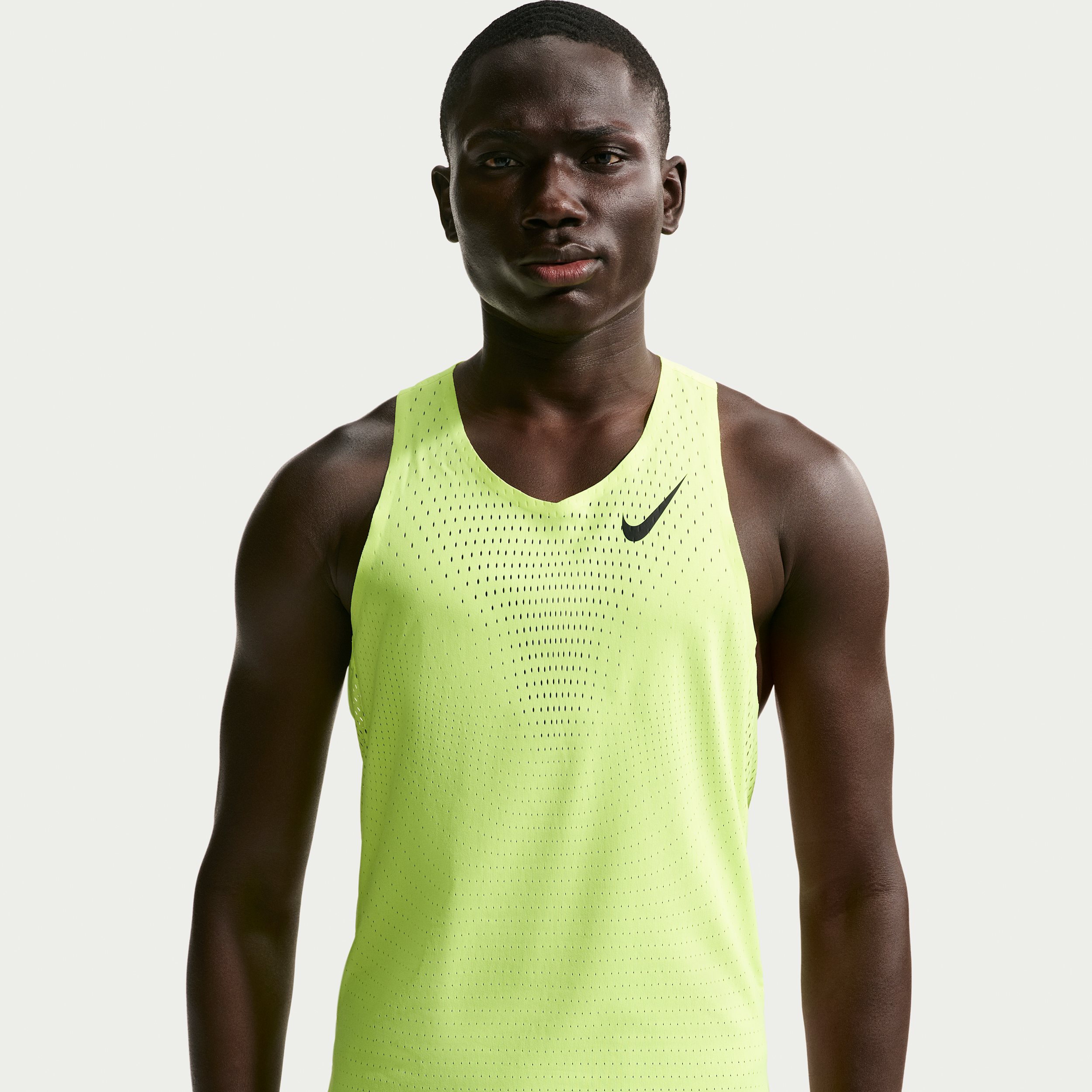Nike AeroSwift Men's Dri-FIT ADV Running Vest - Yellow - Polyester