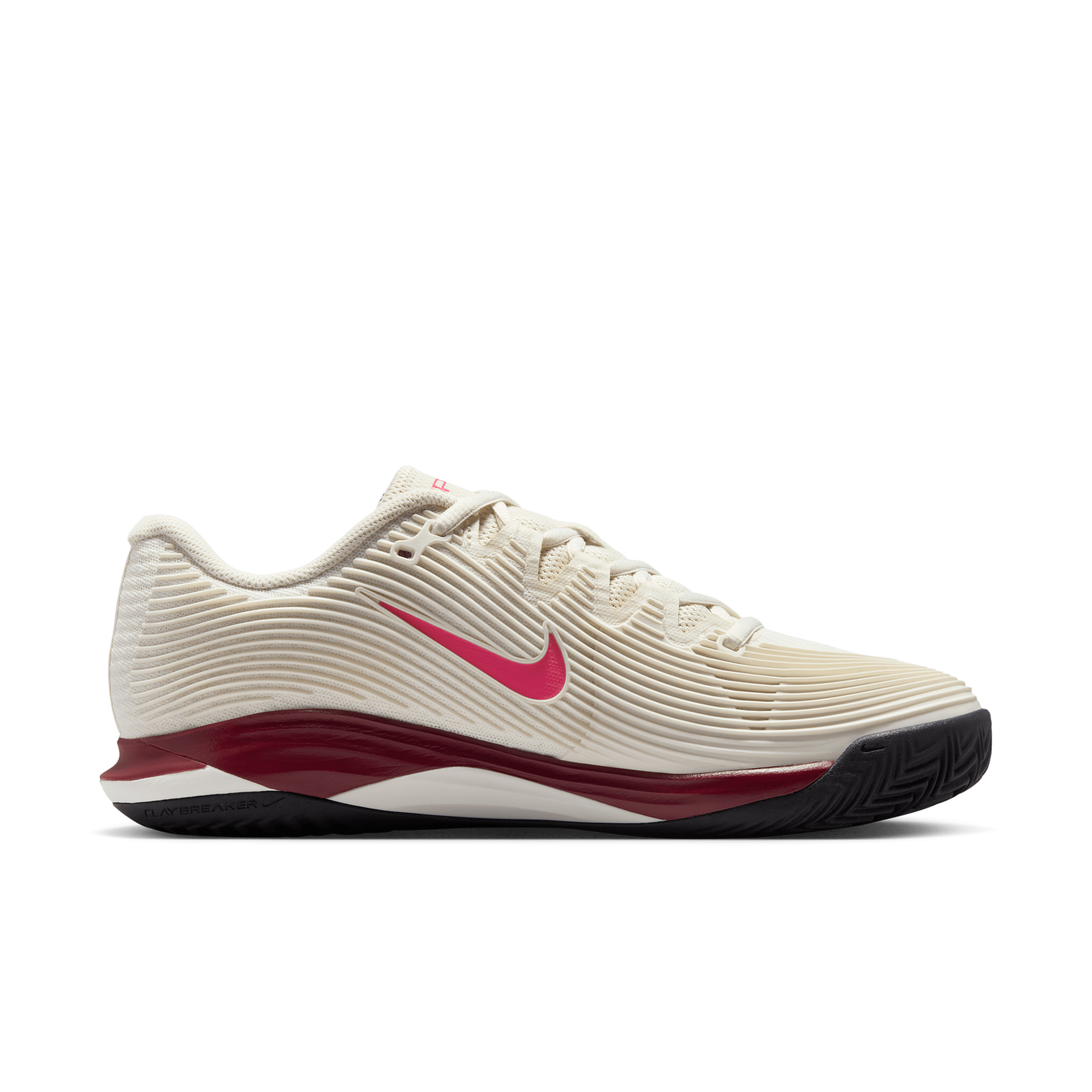Nike Court Air Zoom Vapor 12 Clay Pale Ivory Sail Team Red Rush Pink (Women's) - HQ6027-104