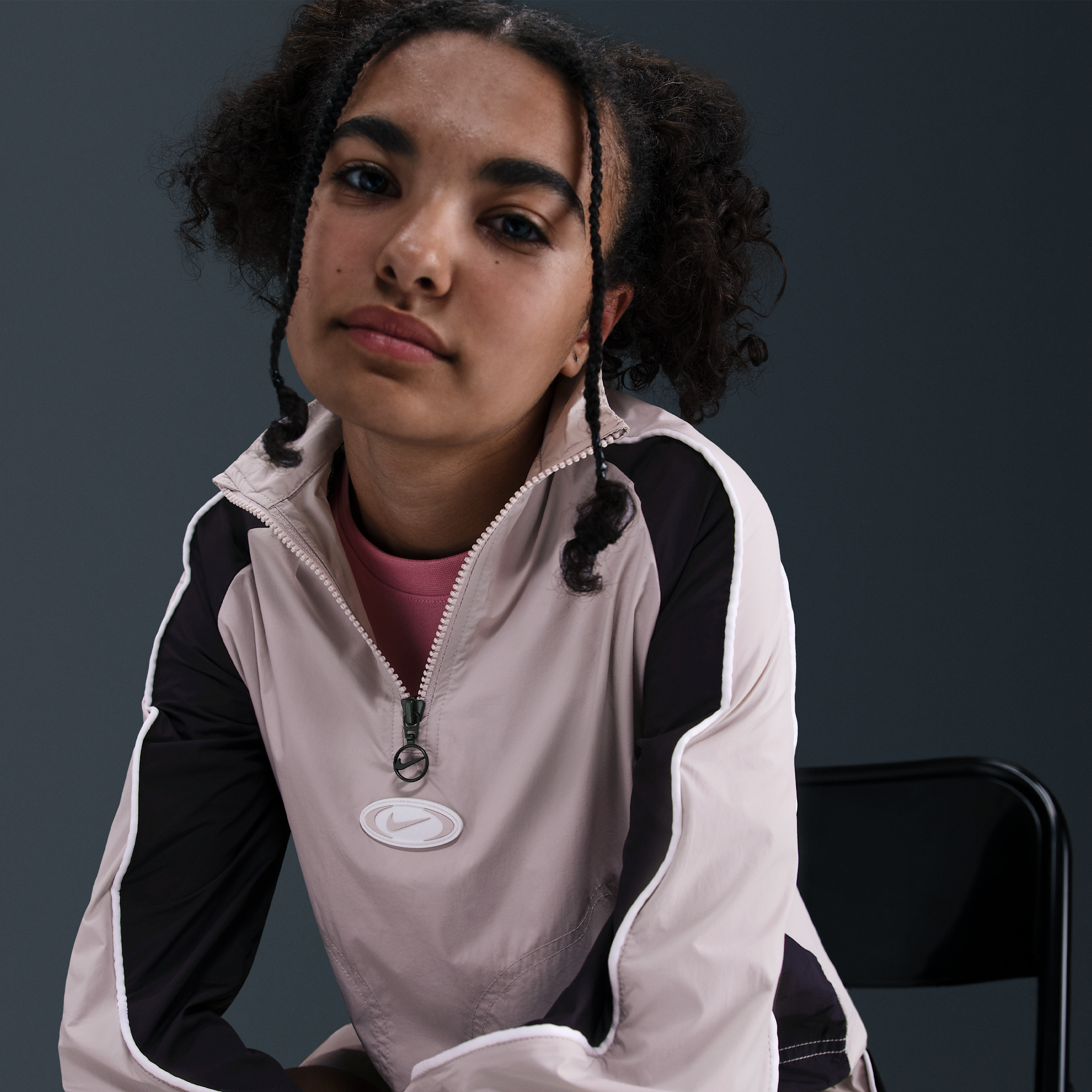 Thumbnail - Nike Track-Jacket mit Viertelreißverschluss (Mädchen) - Lila