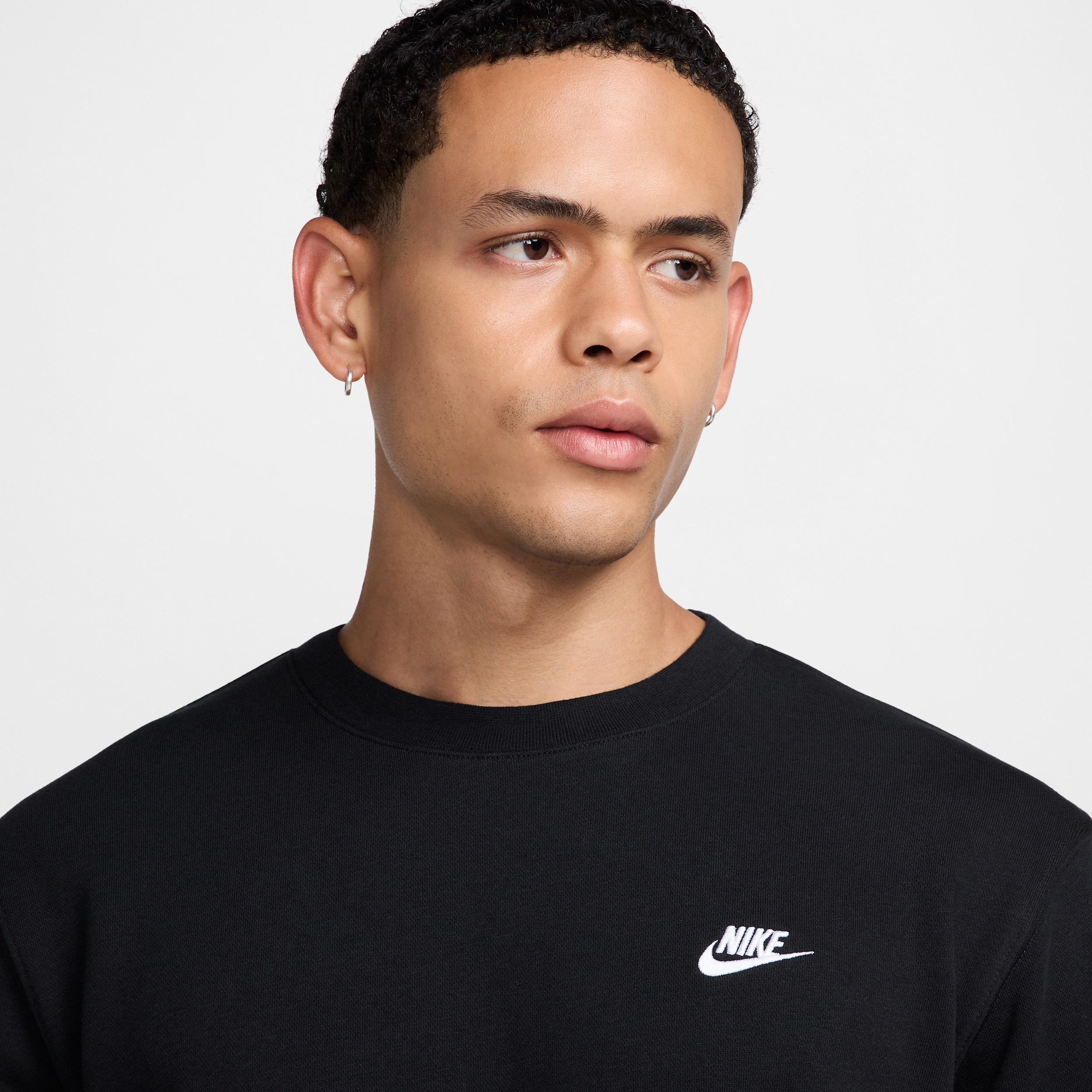 Haut en molleton Nike Club pour homme - Noir