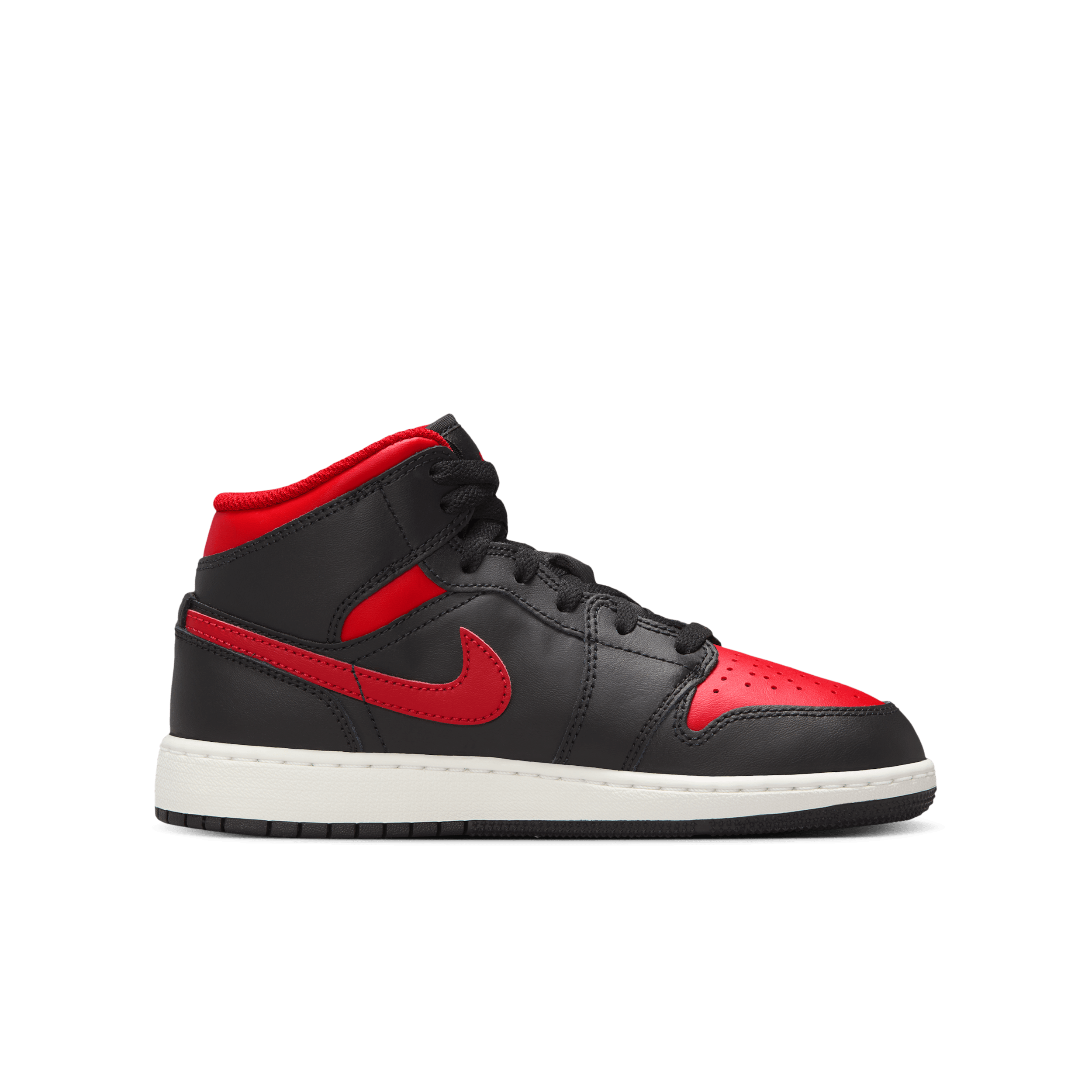 Jordan Air 1 Mid Kinderschoenen Zwart