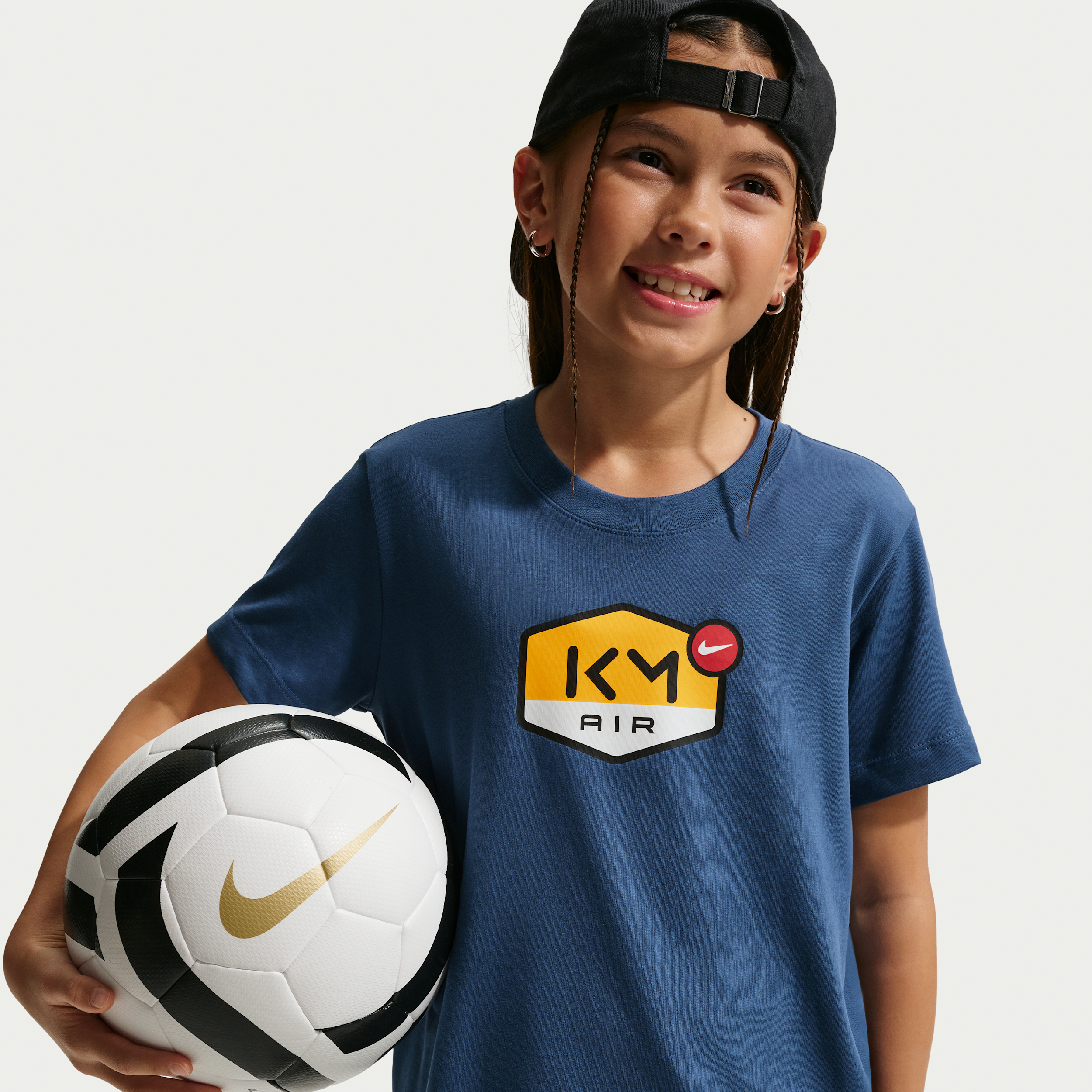 T-shirt Dri-FIT Kylian Mbappé – Ragazzo/a - Blu