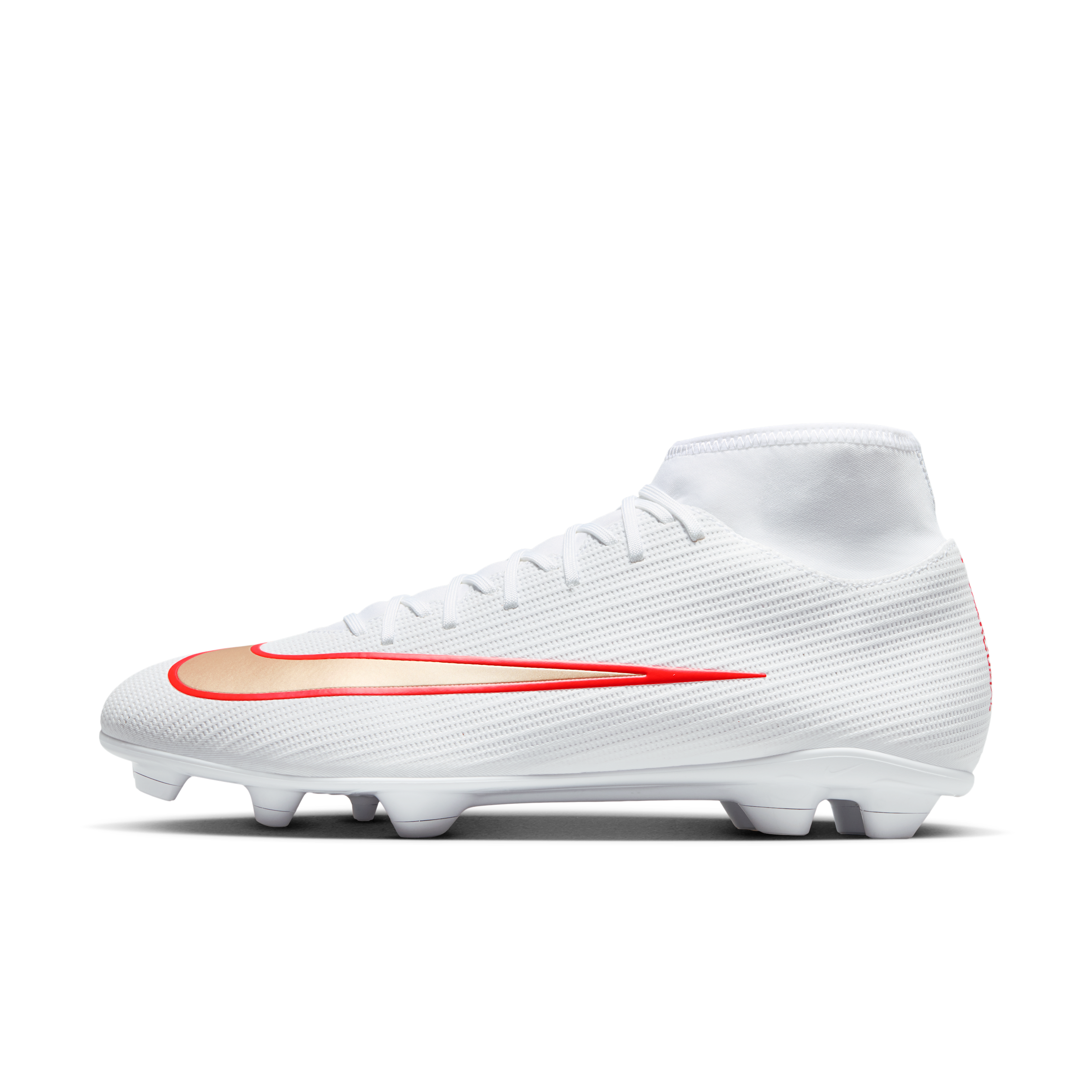 Korki piłkarskie z wysoką cholewką na różne typy nawierzchni Nike Mercurial Superfly 11 Club - Biel