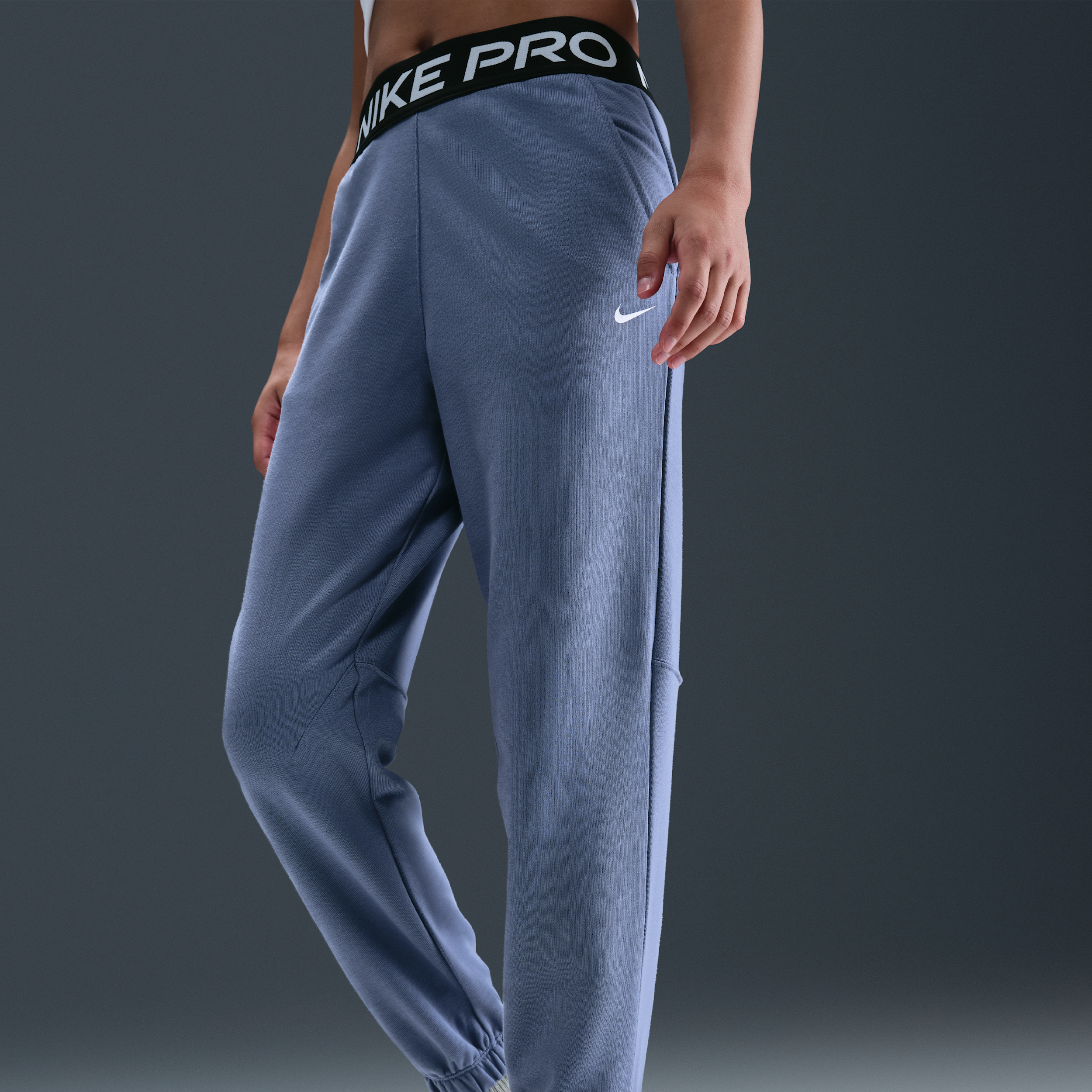 Thumbnail - Nike Pro Dri-FIT-Jogger aus Fleece (ältere Kinder, Mädchen) - Blau