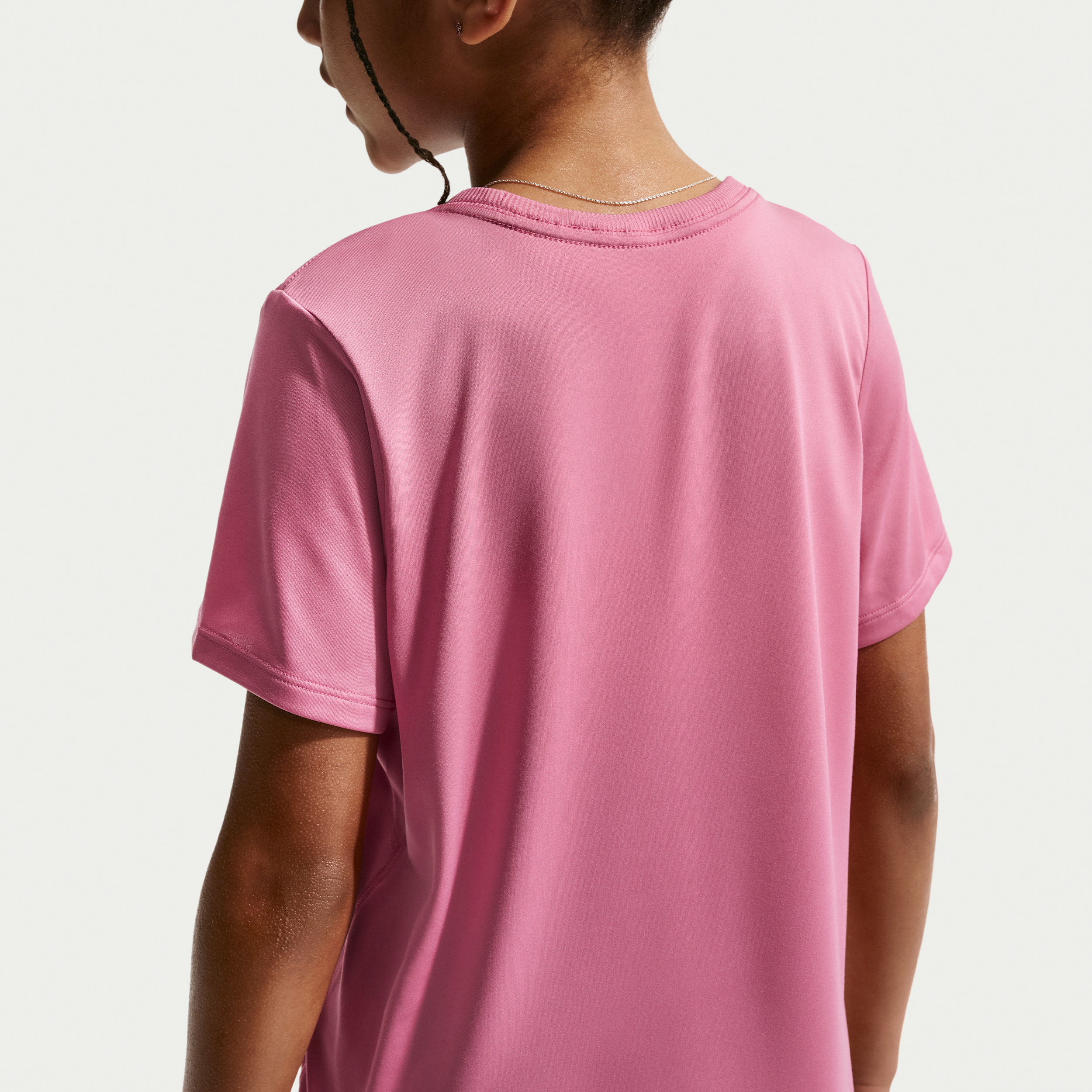 Thumbnail - Nike One Fitted Dri-FIT-Kurzarmshirt (Mädchen) - Pink