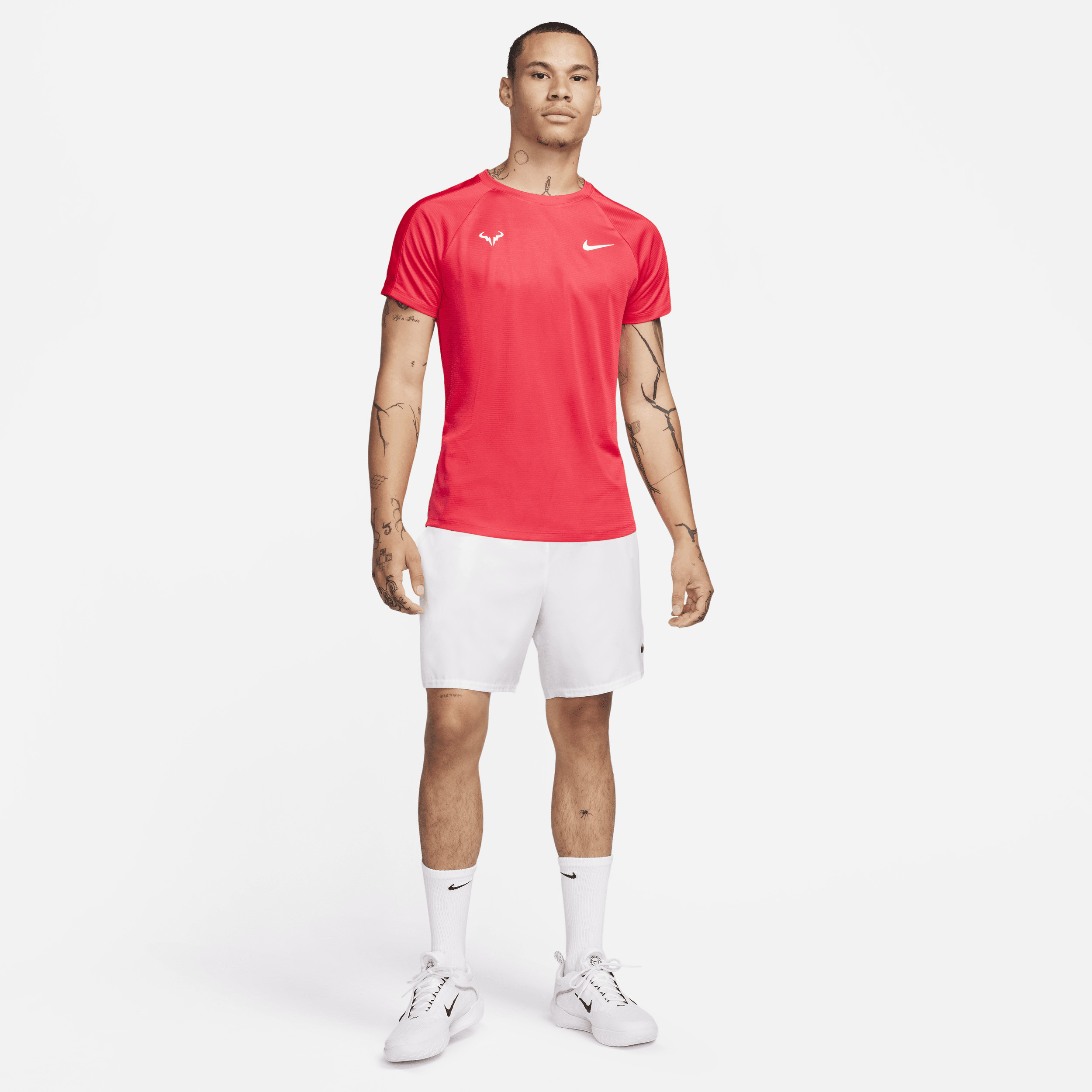 Nike Rafa Challenger Dri-FIT tennistop met korte mouwen voor heren Rood