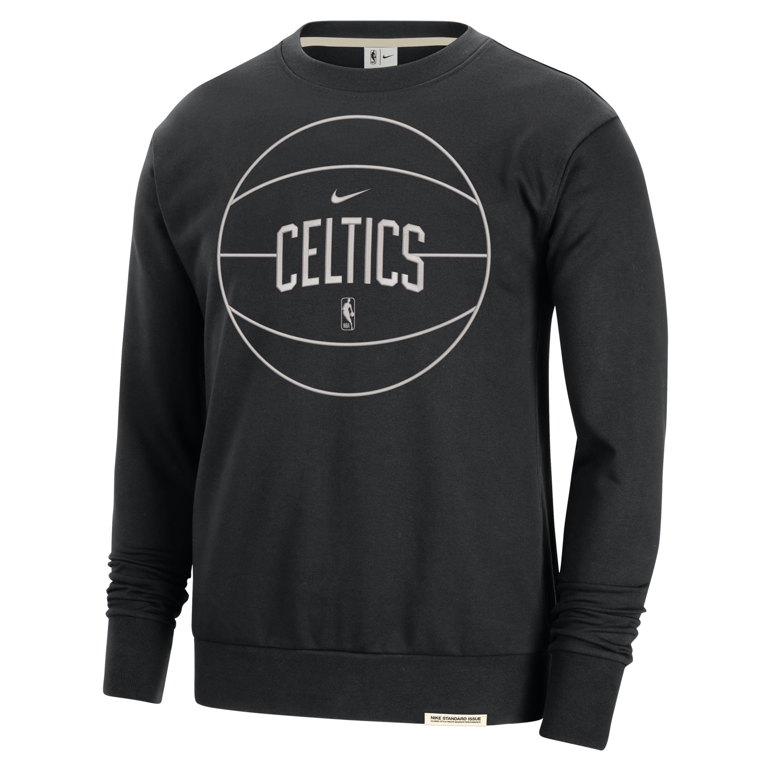 Boston Celtics Standard Issue Nike Dri-Fit Nba-Sweatshirt Til Mænd - Sort