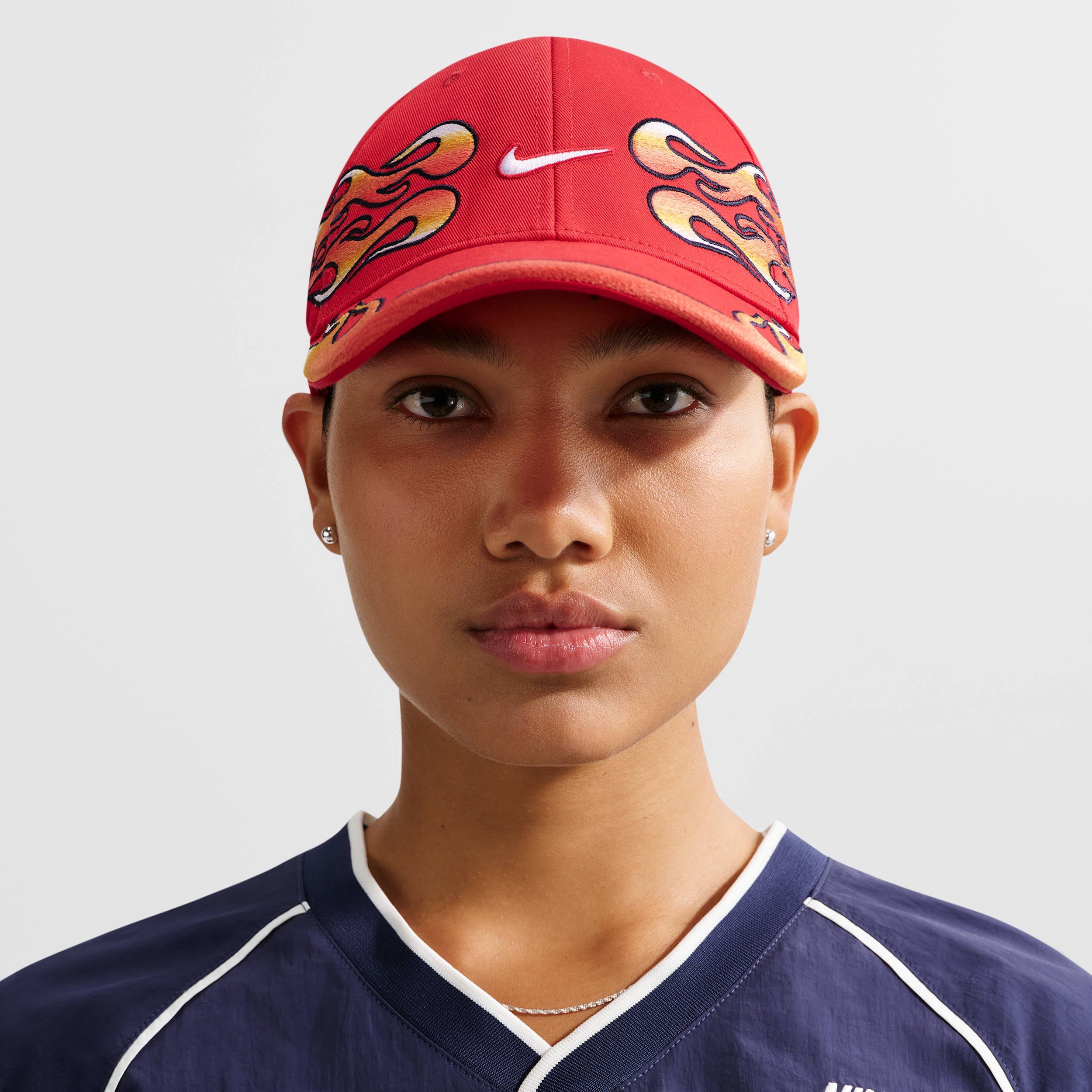 Thumbnail - Nike Club strukturierte OG Flame Cap - Rot