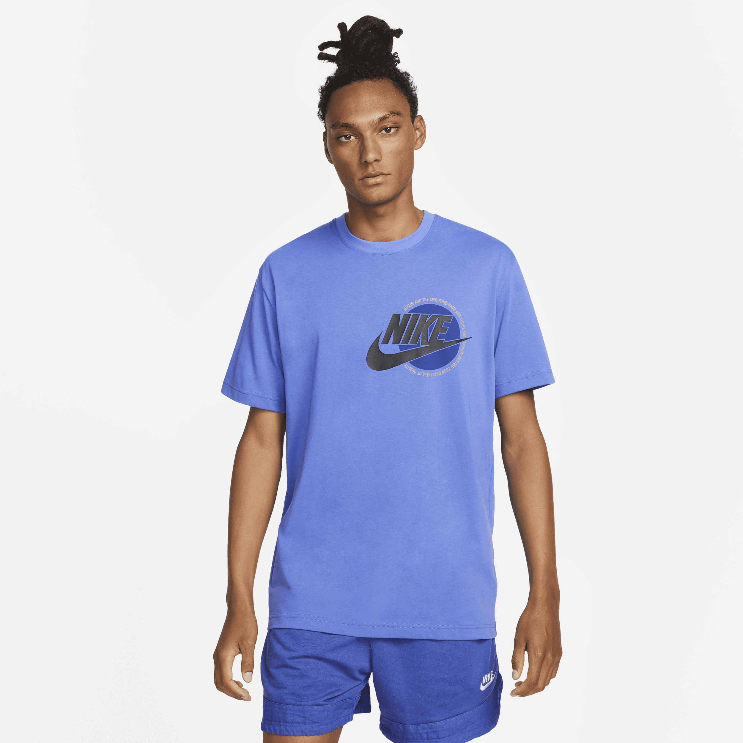 Męski funkcjonalny T-shirt sportowy Nike Sportswear - Niebieski