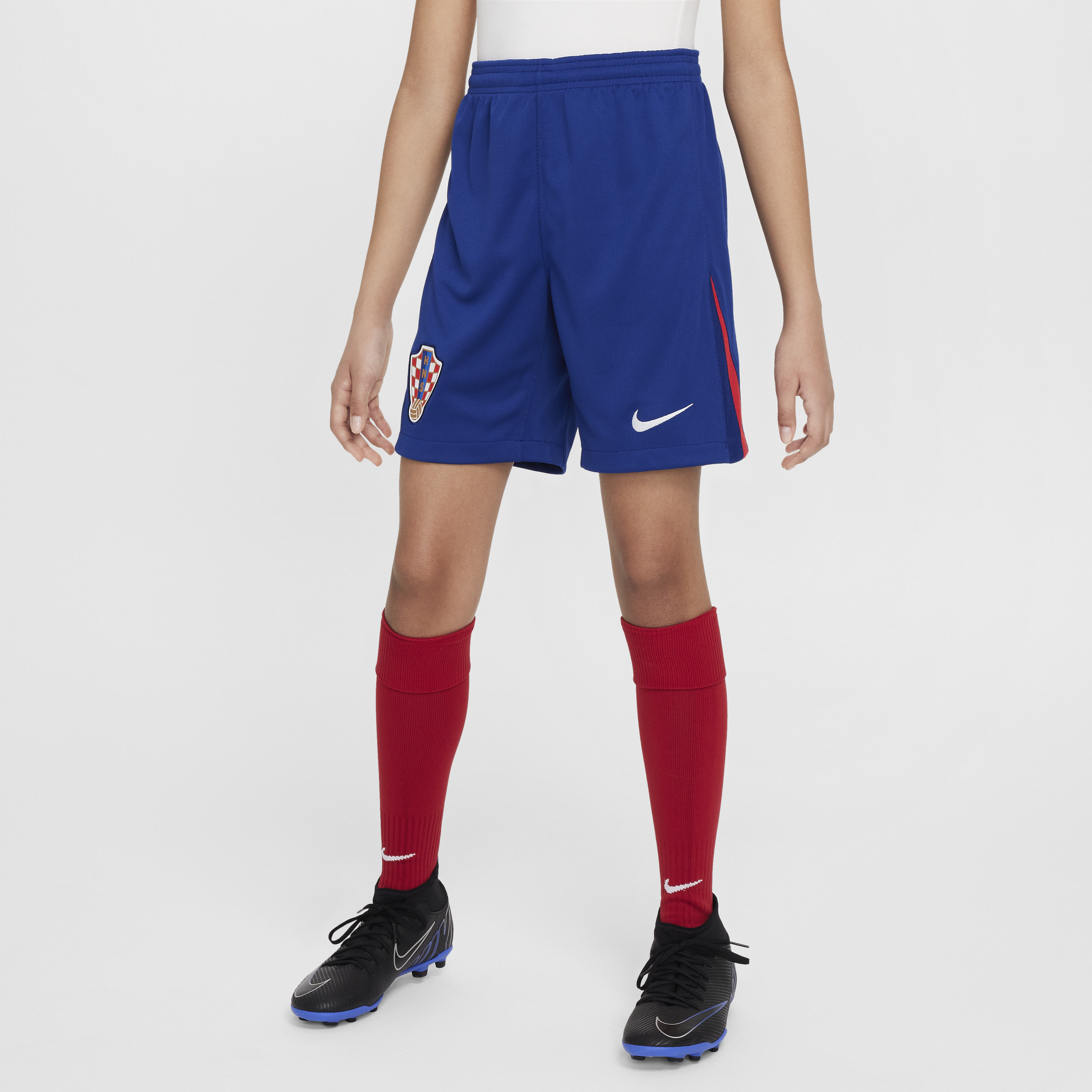 Nike Kroatië 2024 25 Stadium Thuis Uit replica voetbalshorts met Dri-FIT voor kids Blauw