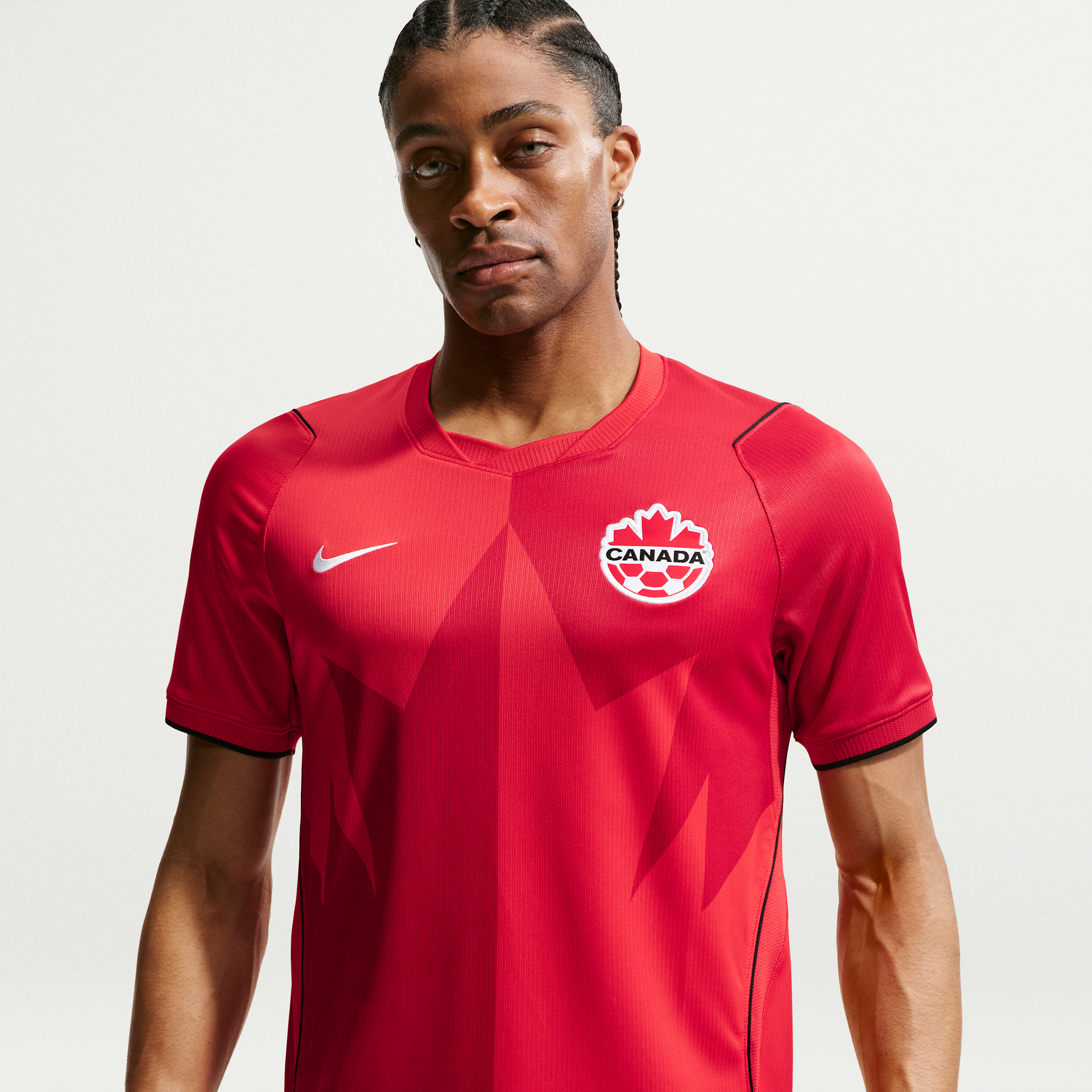 Canada Nike Dri-FIT Replica-fodboldtrøje til mænd Home - rød