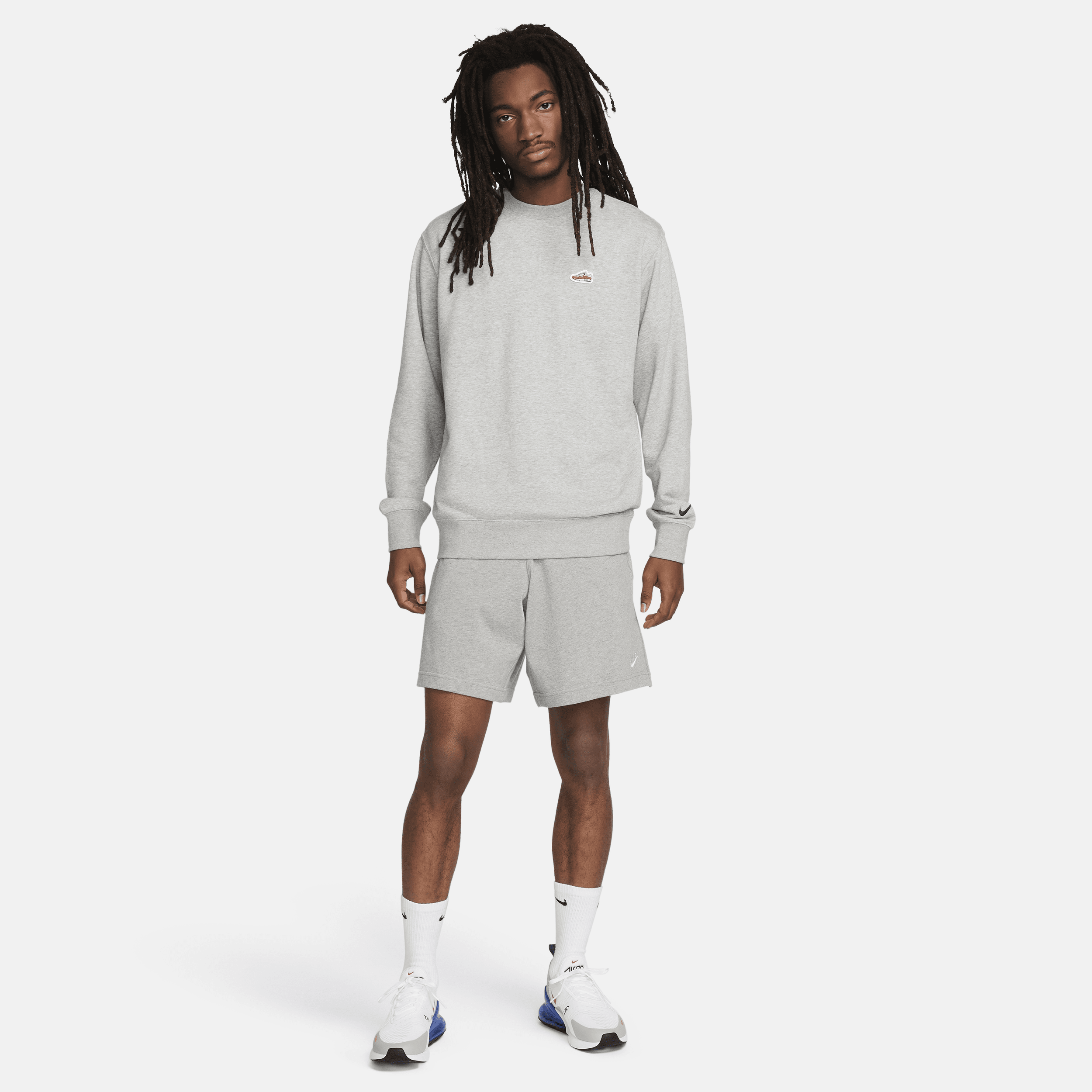 Nike Sportswear Sweatshirt van sweatstof met ronde hals voor heren Grijs