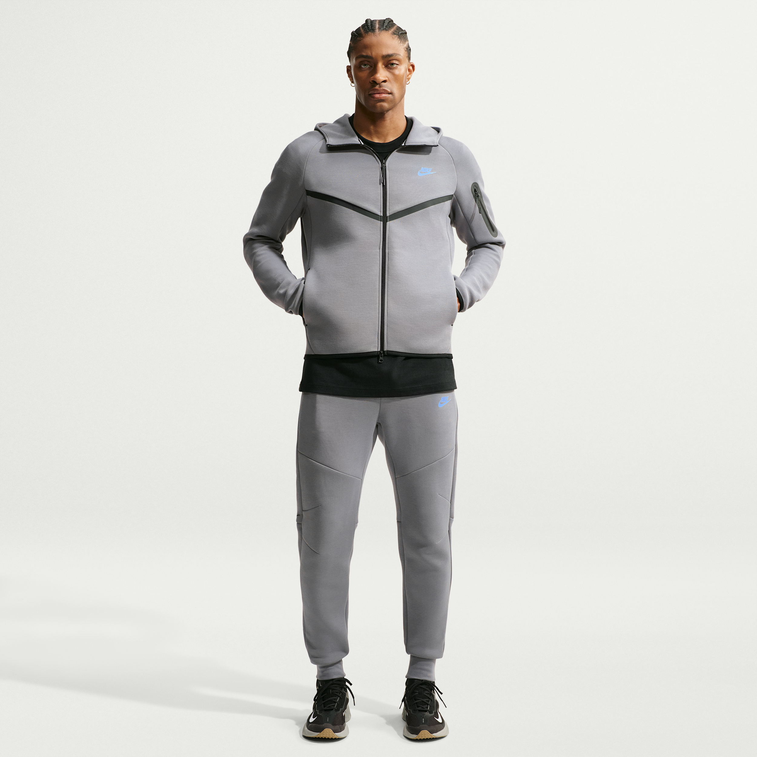 Nike Tech-joggers i fleece til mænd - grå