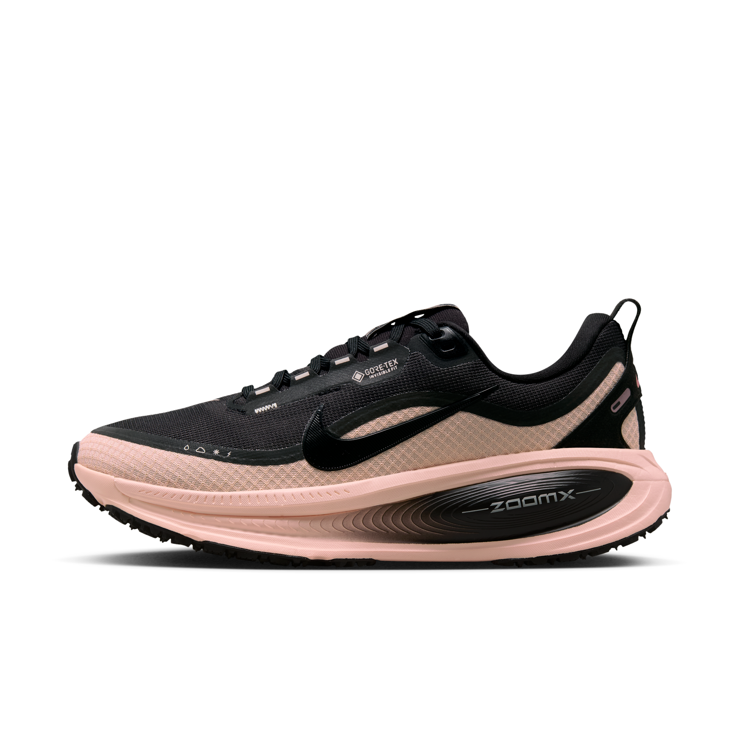 Thumbnail - Nike Vomero 18 GORE-TEX Wasserdichter Straßenlaufschuh mit reflektierenden Designakzenten (Damen) - Schwarz