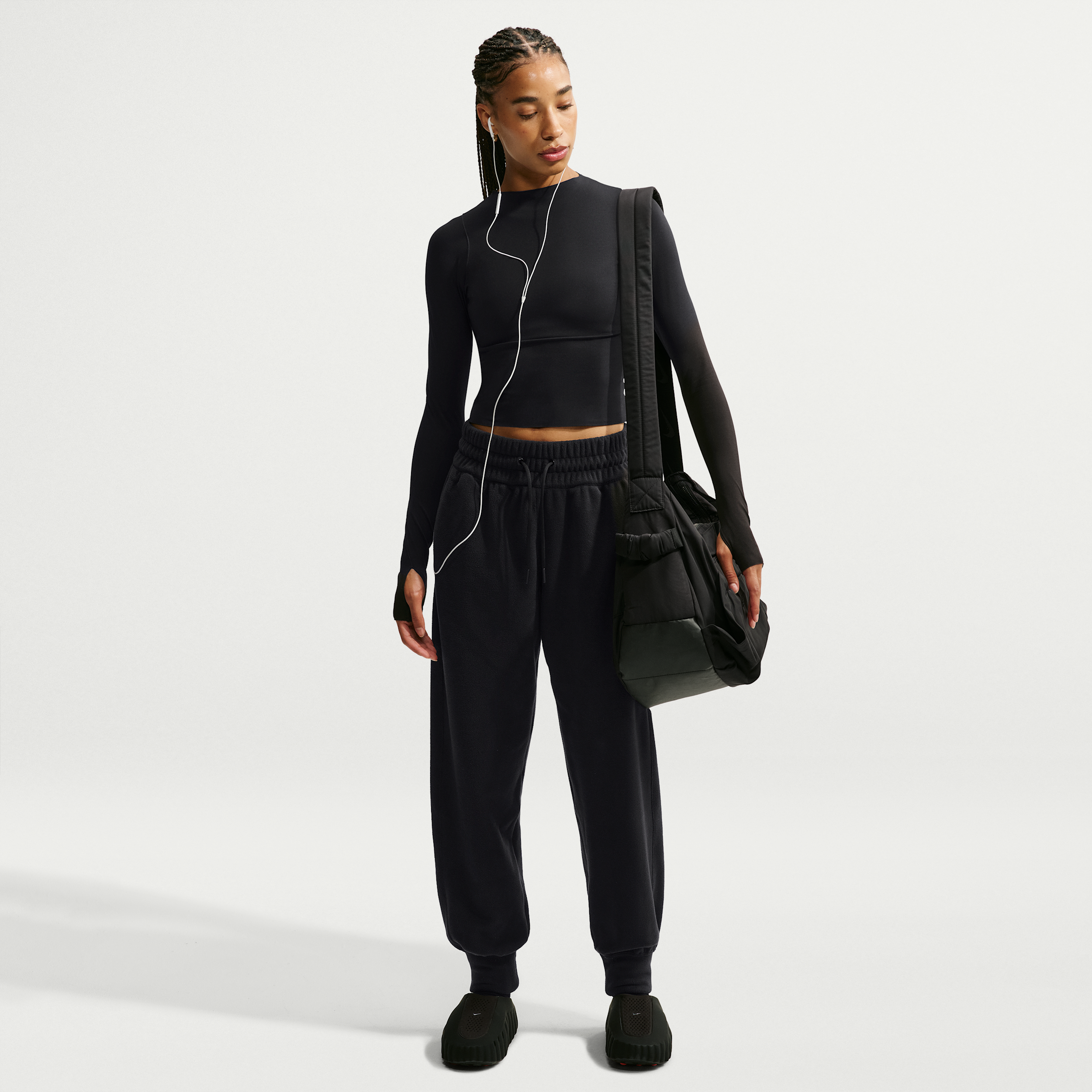 Nike Pantalon De Survetement Taille Mi Haute En Tissu Fleece Therma Fit Nike One Pour