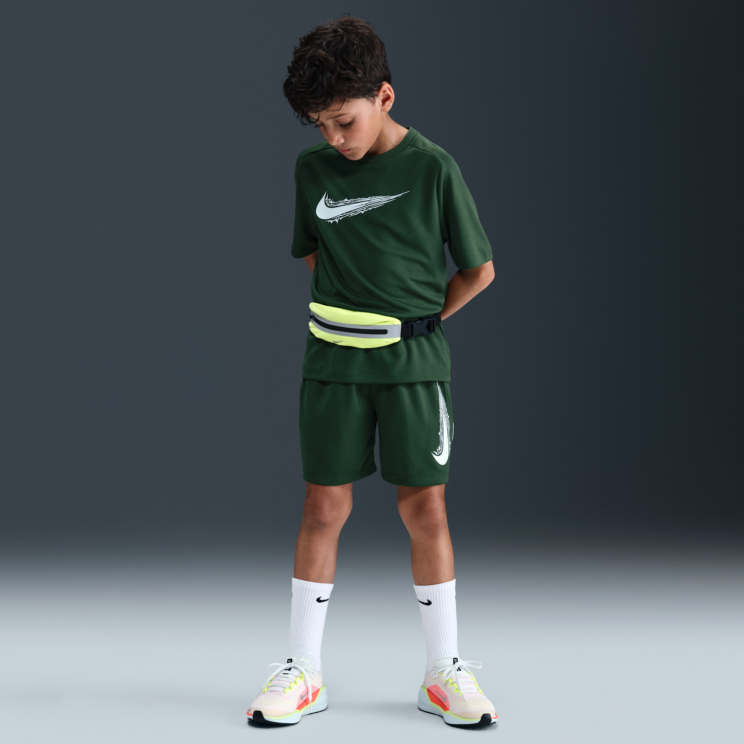 Nike Multi Older Kids (Boys) Dri-FIT Shorts - Green - Polyester