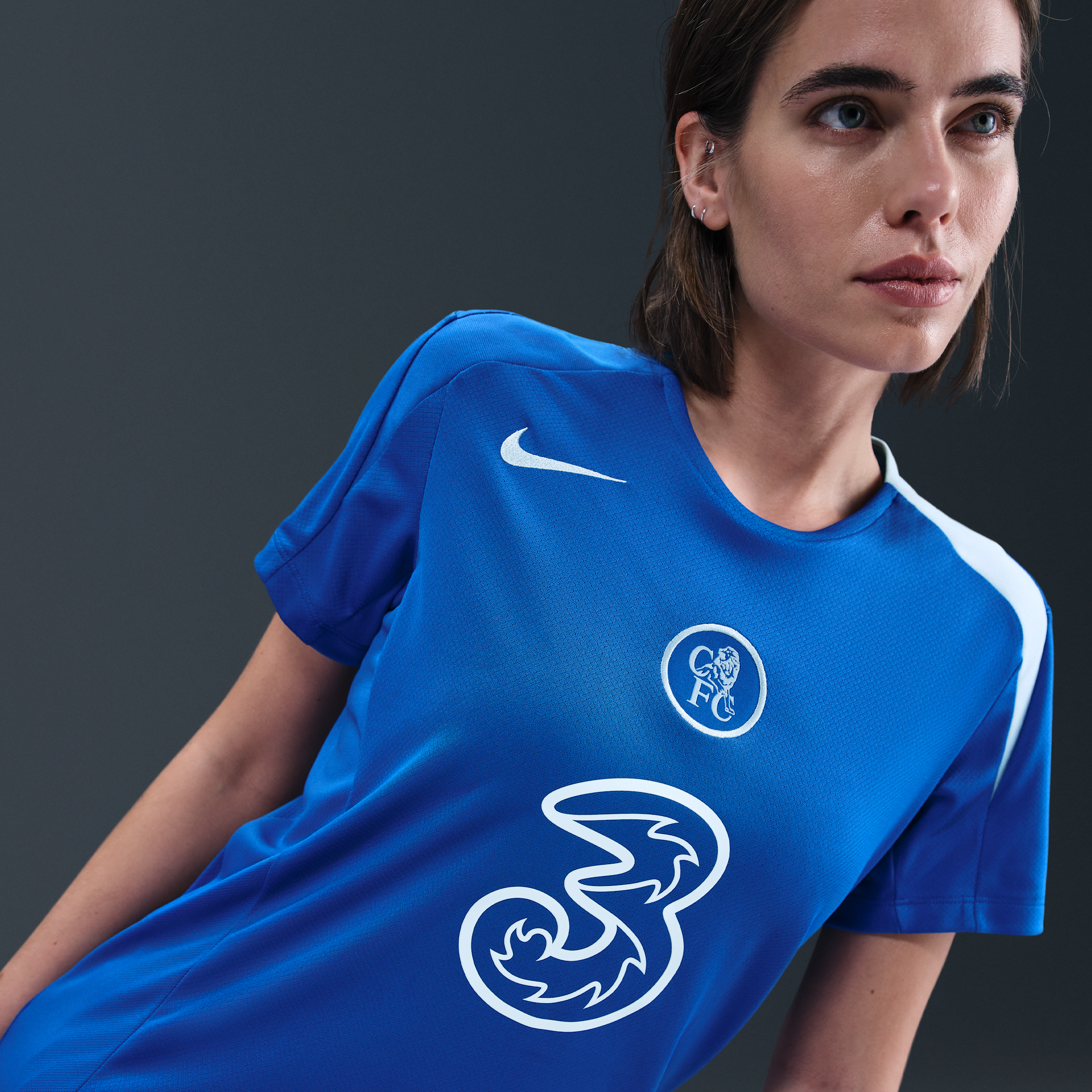 Thumbnail - FC Chelsea Strike Third Nike Dri-FIT Total 90 Fußballoberteil aus Strickmaterial (Damen) - Blau