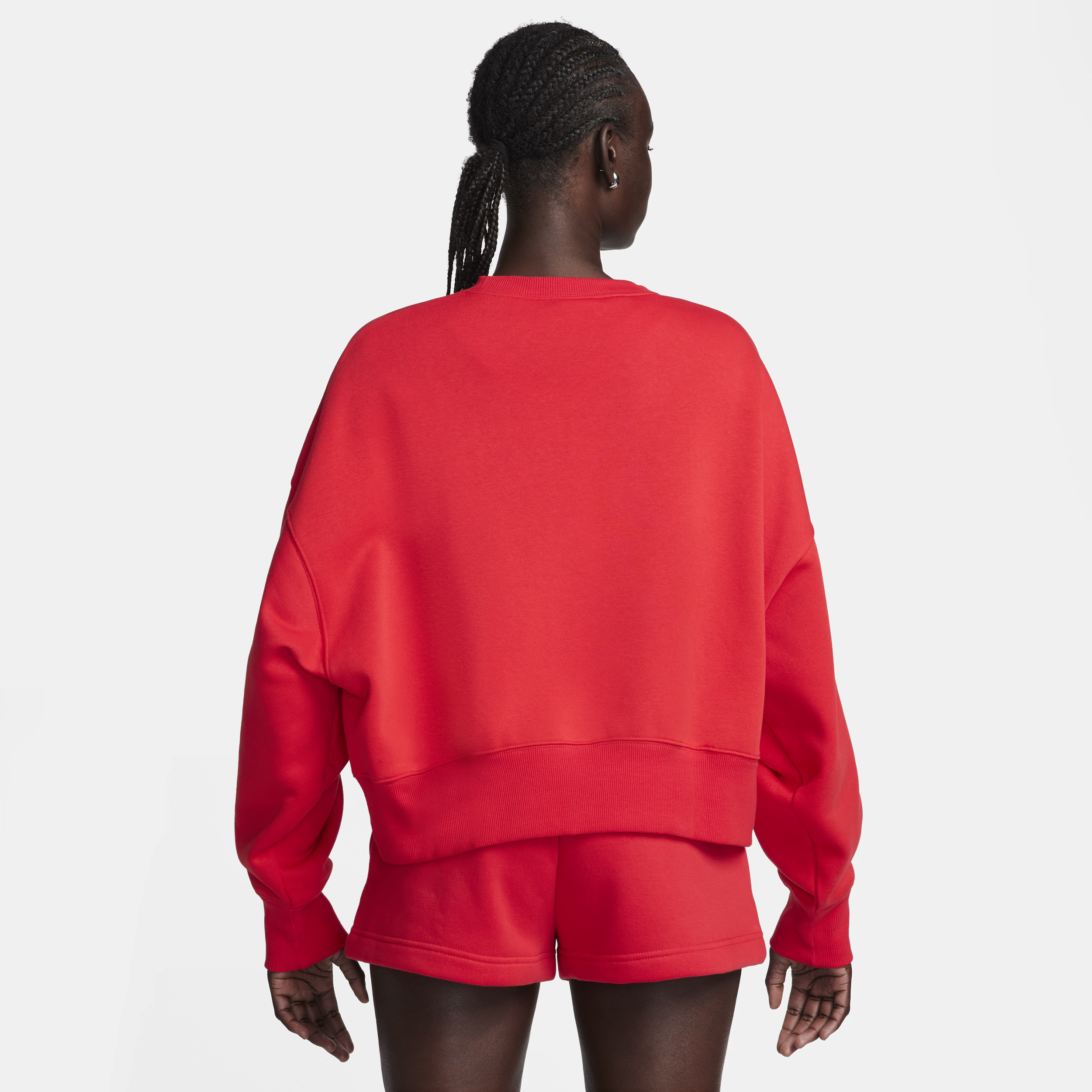 Nike Sportswear Phoenix Fleece extra oversized sweatshirt met ronde hals voor dames Rood