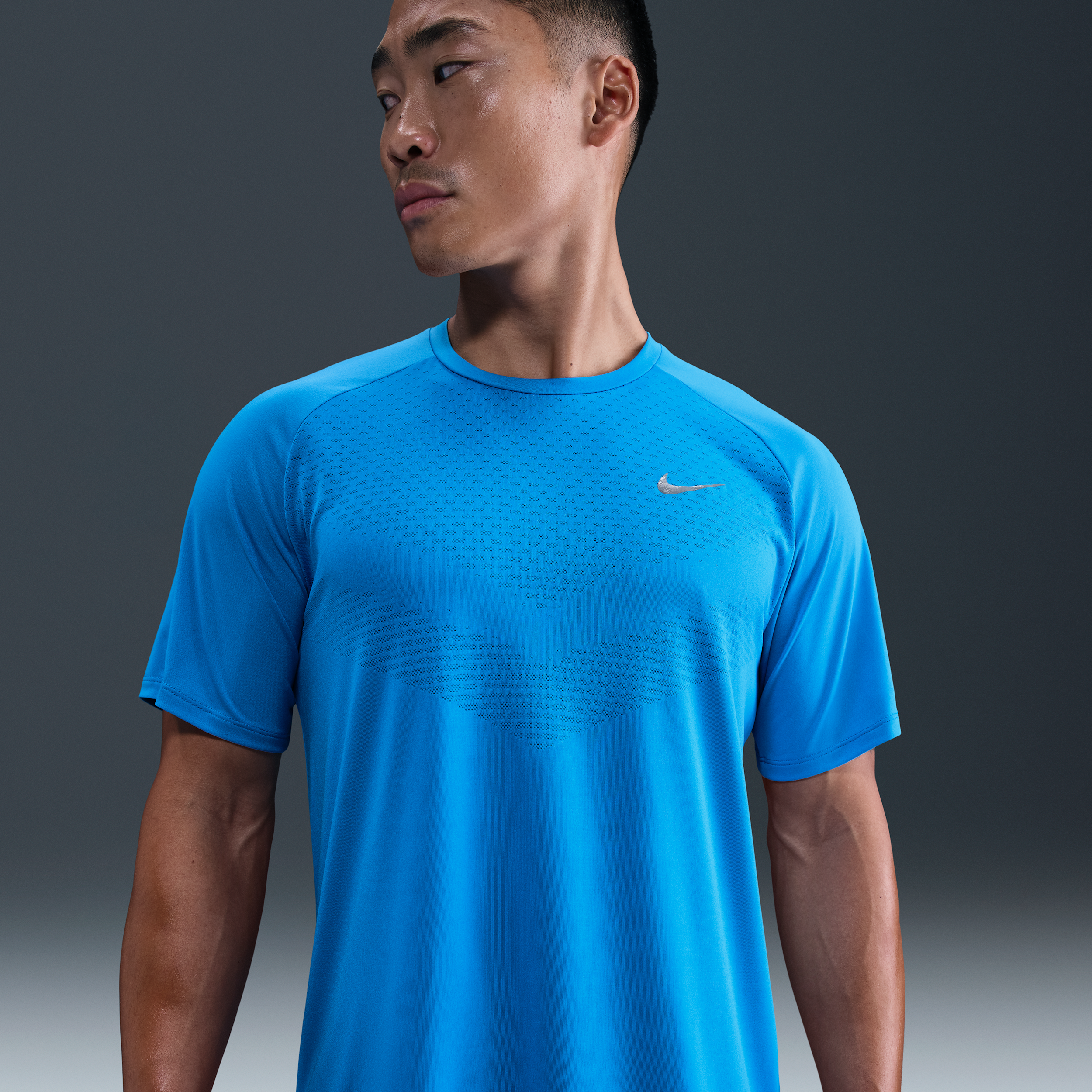 Thumbnail - Nike Stride Dri-FIT ADV Kurzarm-Laufoberteil (Herren) - Blau