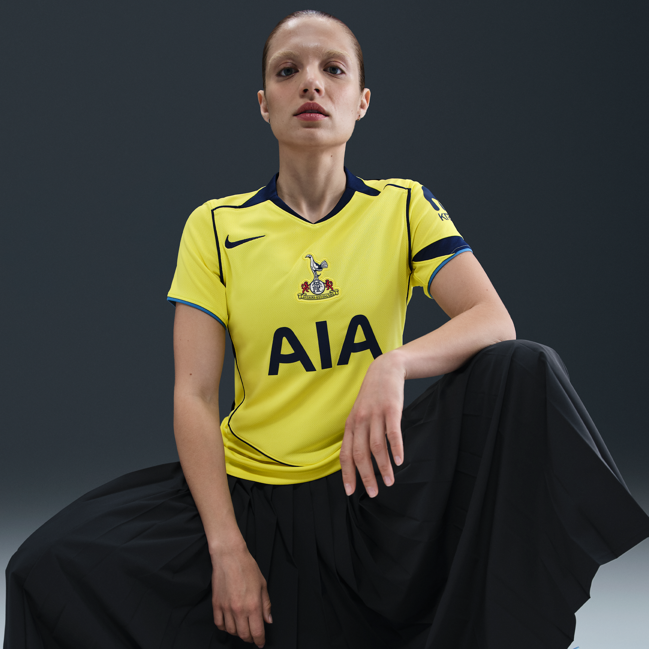 Thumbnail - Tottenham Hotspur 2025/26 Stadium Third Nike Dri-FIT Total 90 Replika-Fußballtrikot (Damen) - Gelb