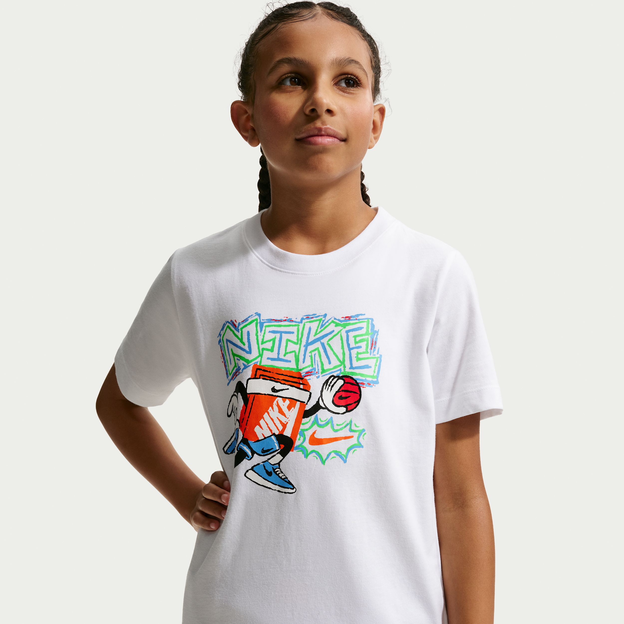 Nike Older Kids T-Shirt - White - Cotton