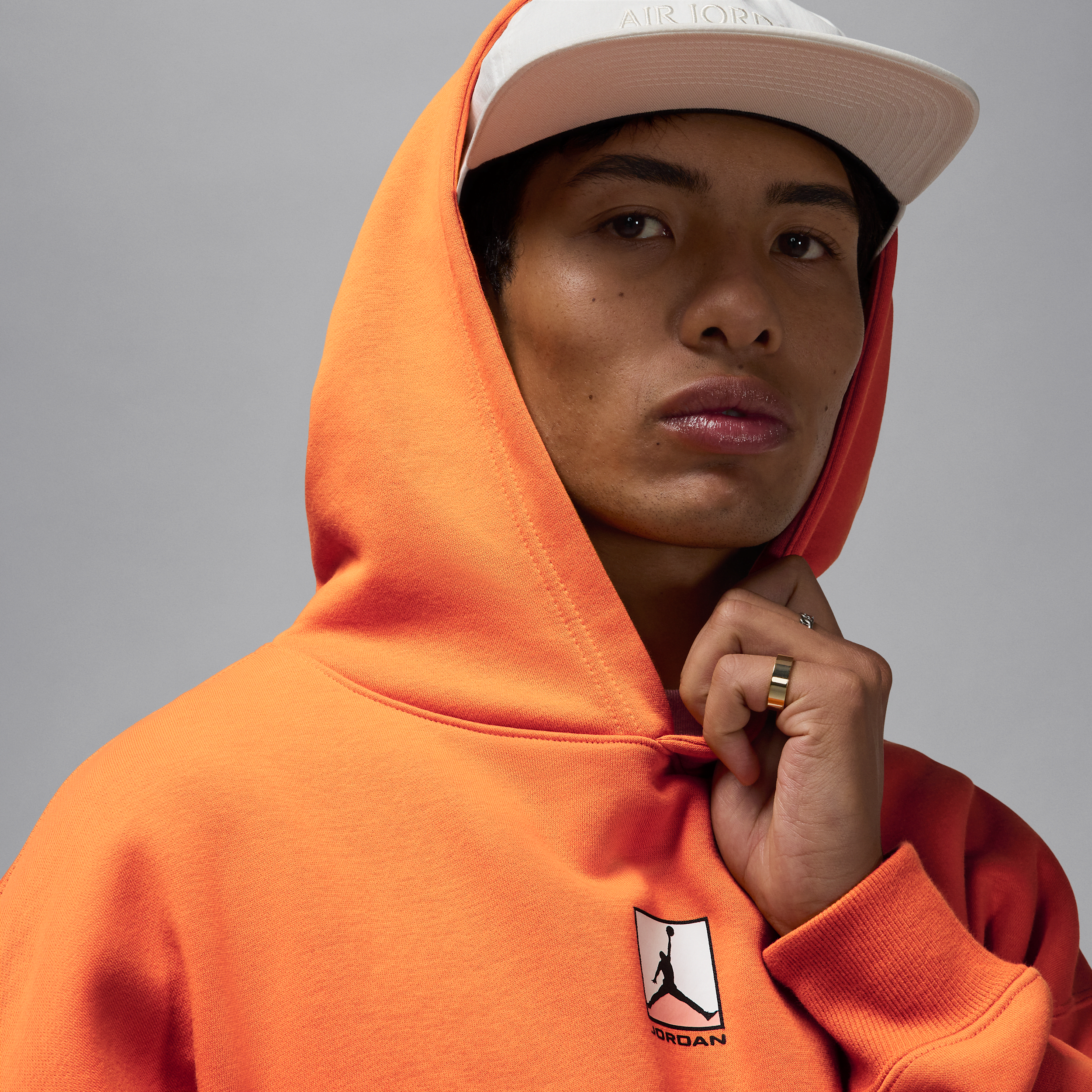 Thumbnail - Jordan Brooklyn Fleece-Hoodie mit Grafik (Herren) - Orange