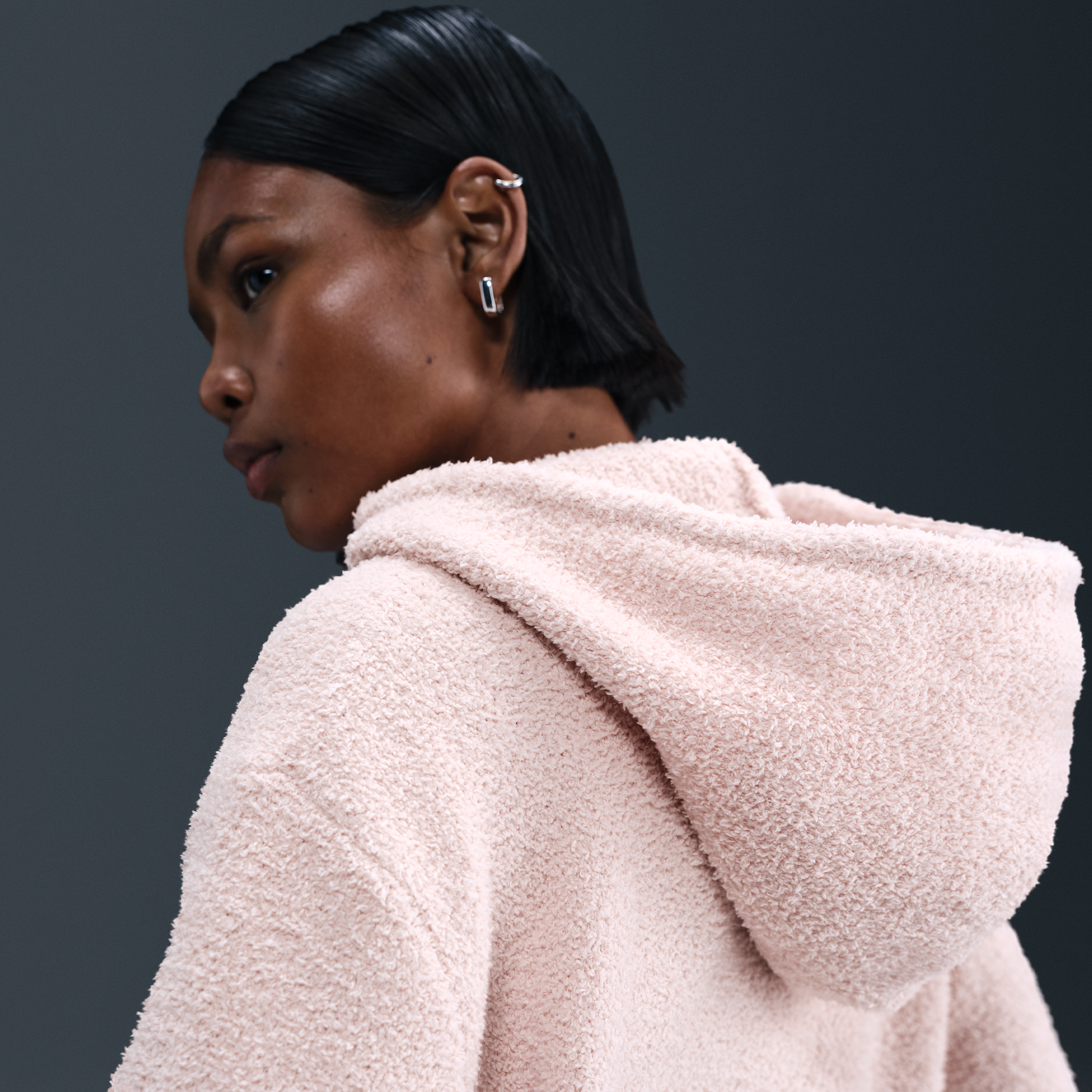 Thumbnail - Nike Phoenix Cozy Bouclé weiter Strick-Hoodie (Damen) - Pink