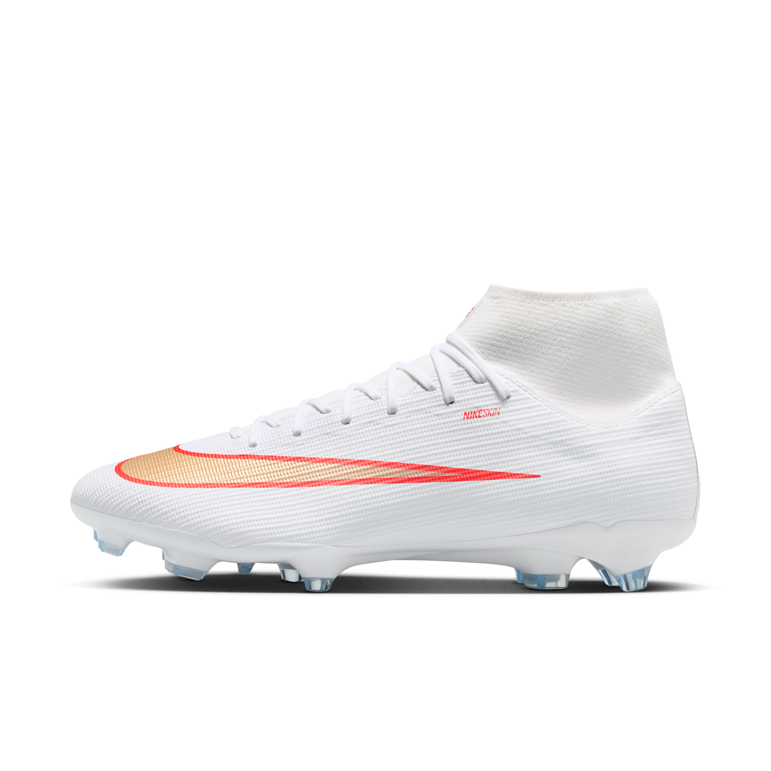 Korki piłkarskie z wysoką cholewką na różne typy nawierzchni Nike Mercurial Superfly 11 Academy - Biel