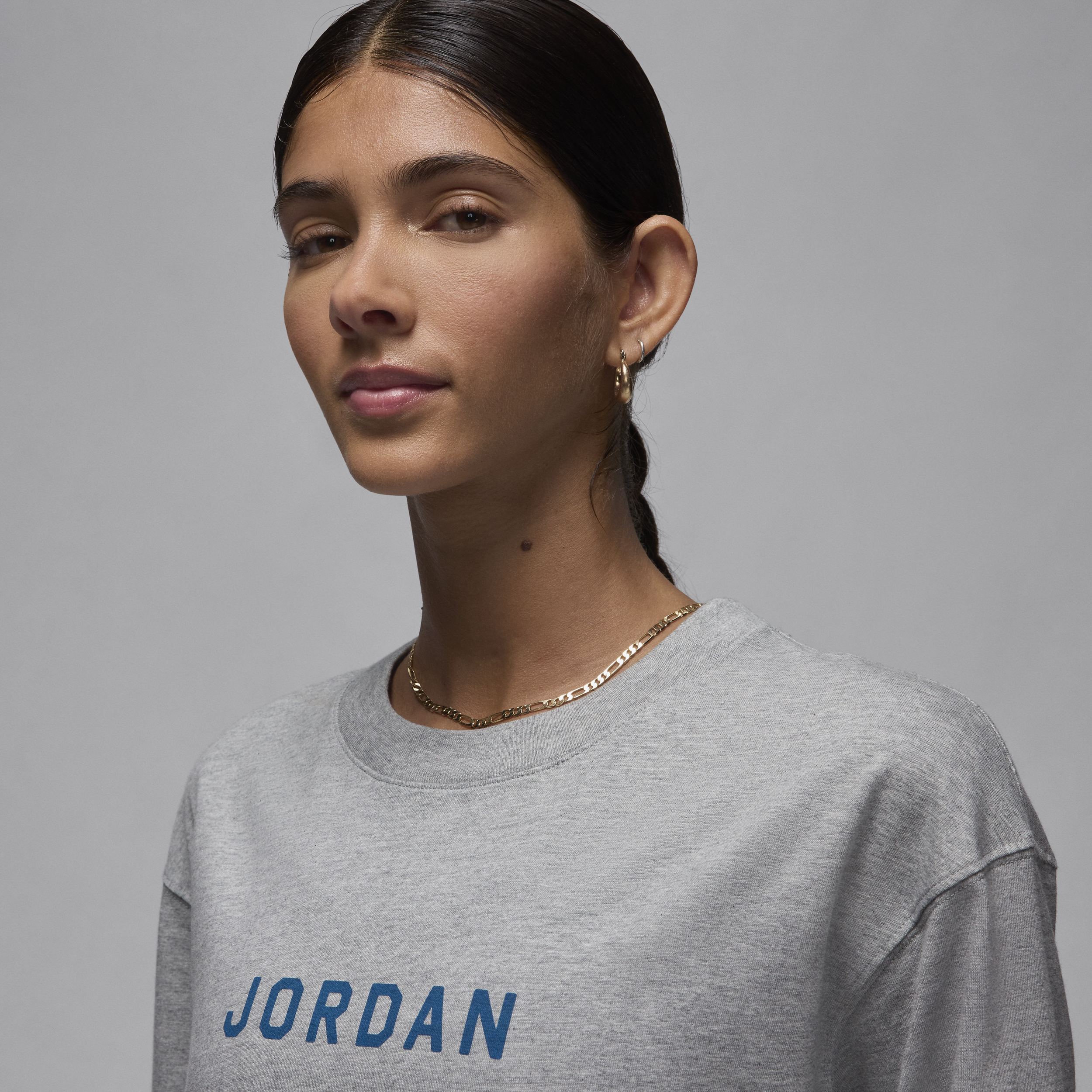 Jordan girlfriend T-shirt voor dames Grijs
