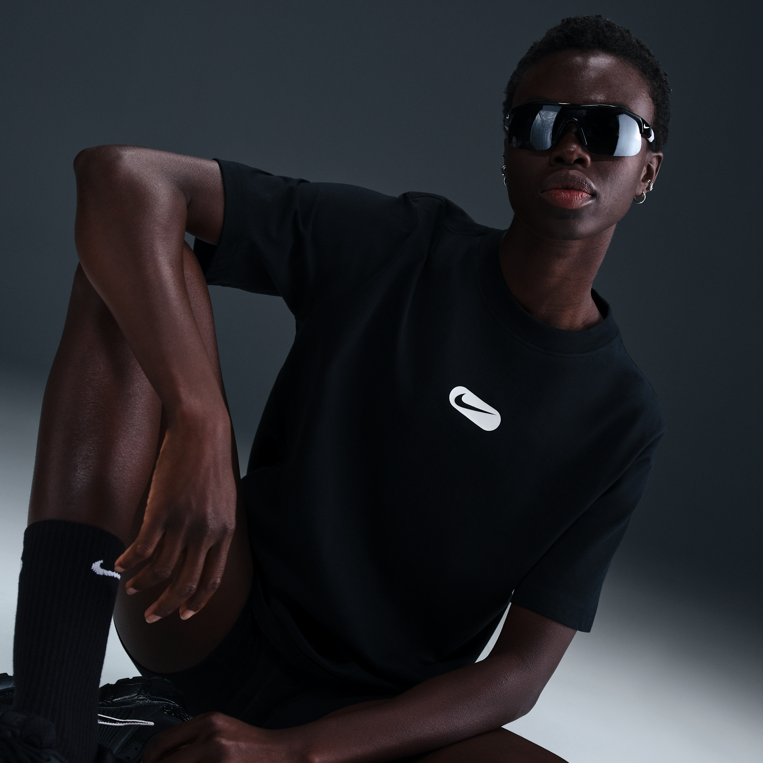Nike Sportswear Club T-shirt met korte mouwen voor dames Zwart