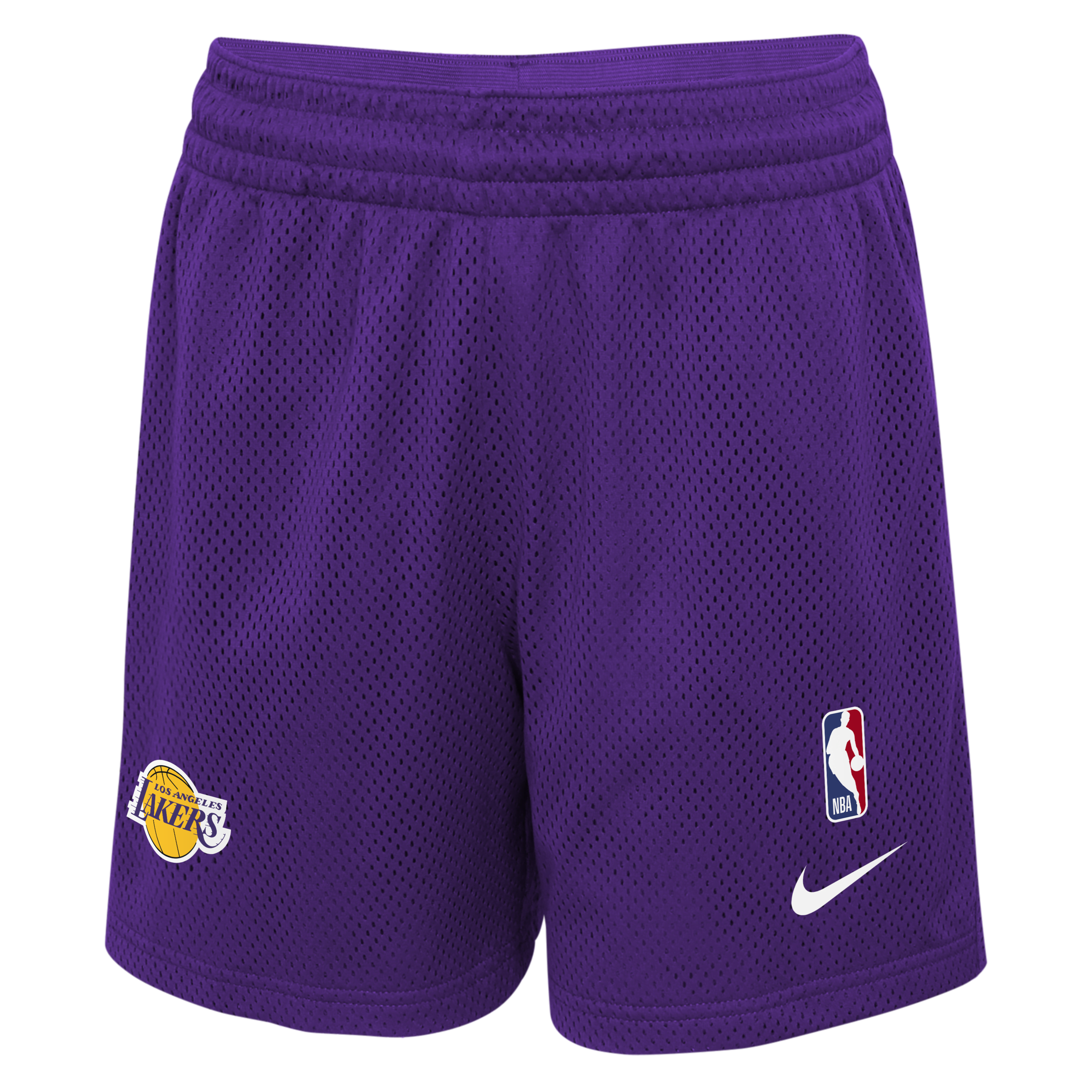 Nike Los Angeles Lakers NBA-shorts voor kids Paars