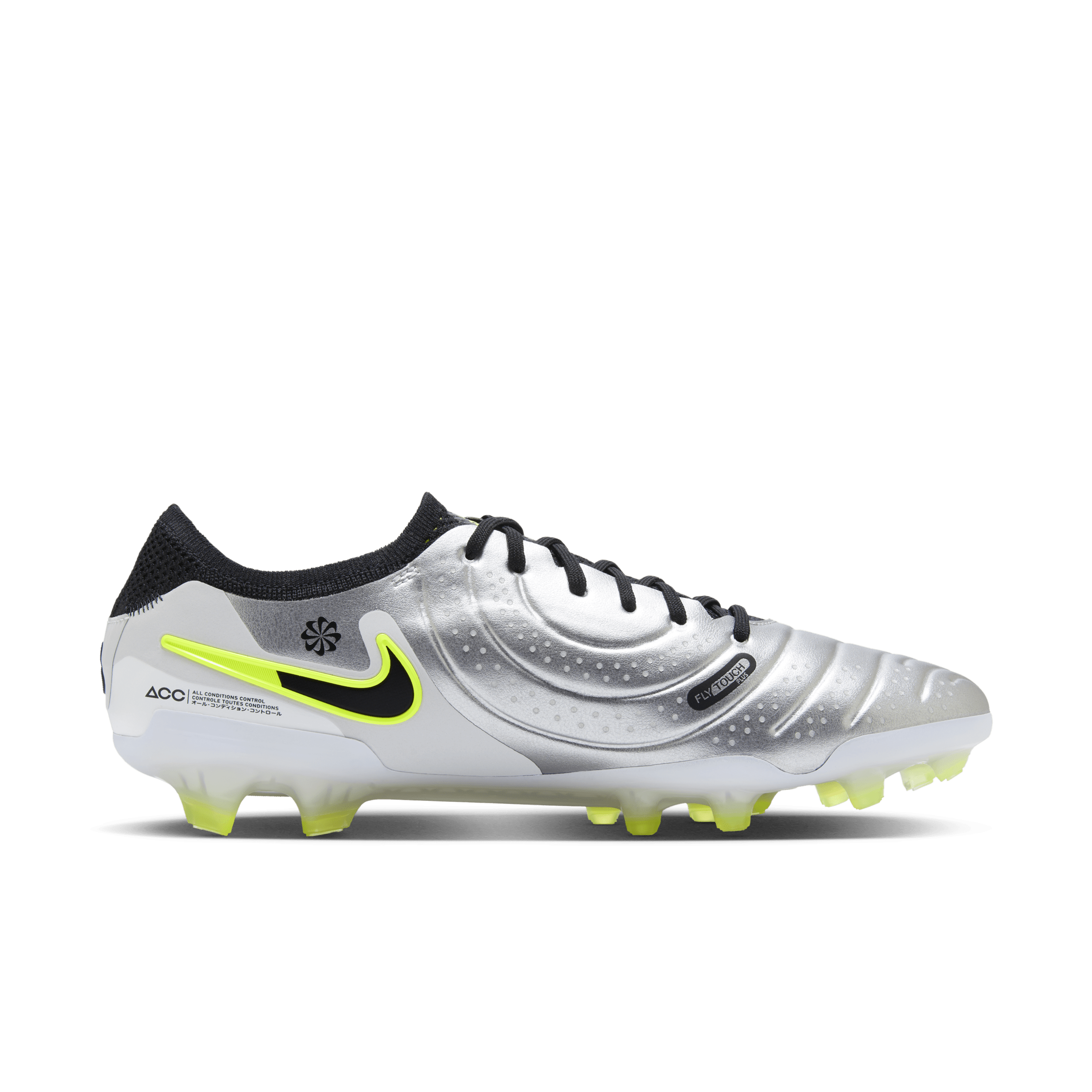 Chaussure de foot basse à crampons pour terrain sec Nike Tiempo Legend 10 Elite - Gris