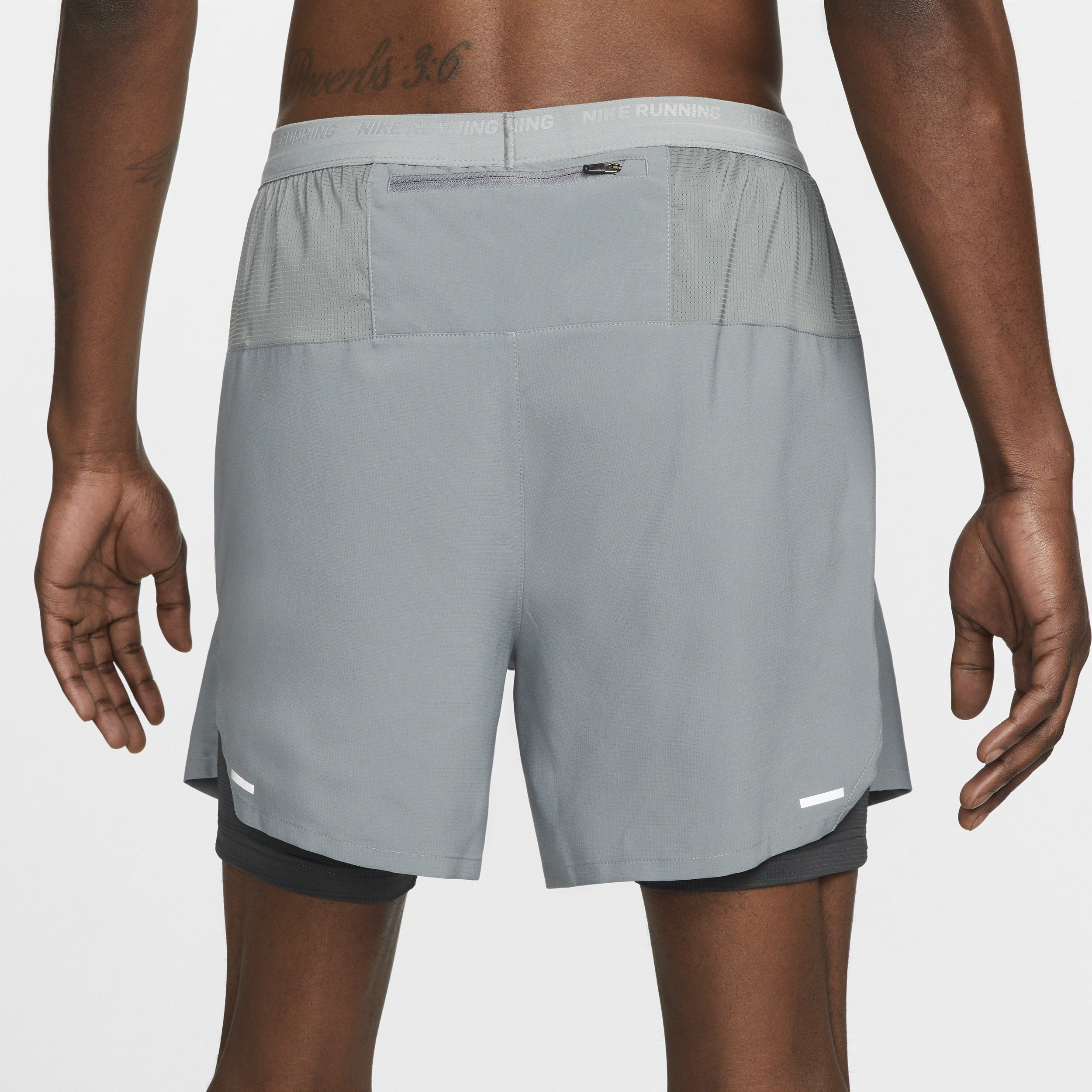 Short de running hybride Dri-FIT Nike Stride 13 cm pour homme - Gris