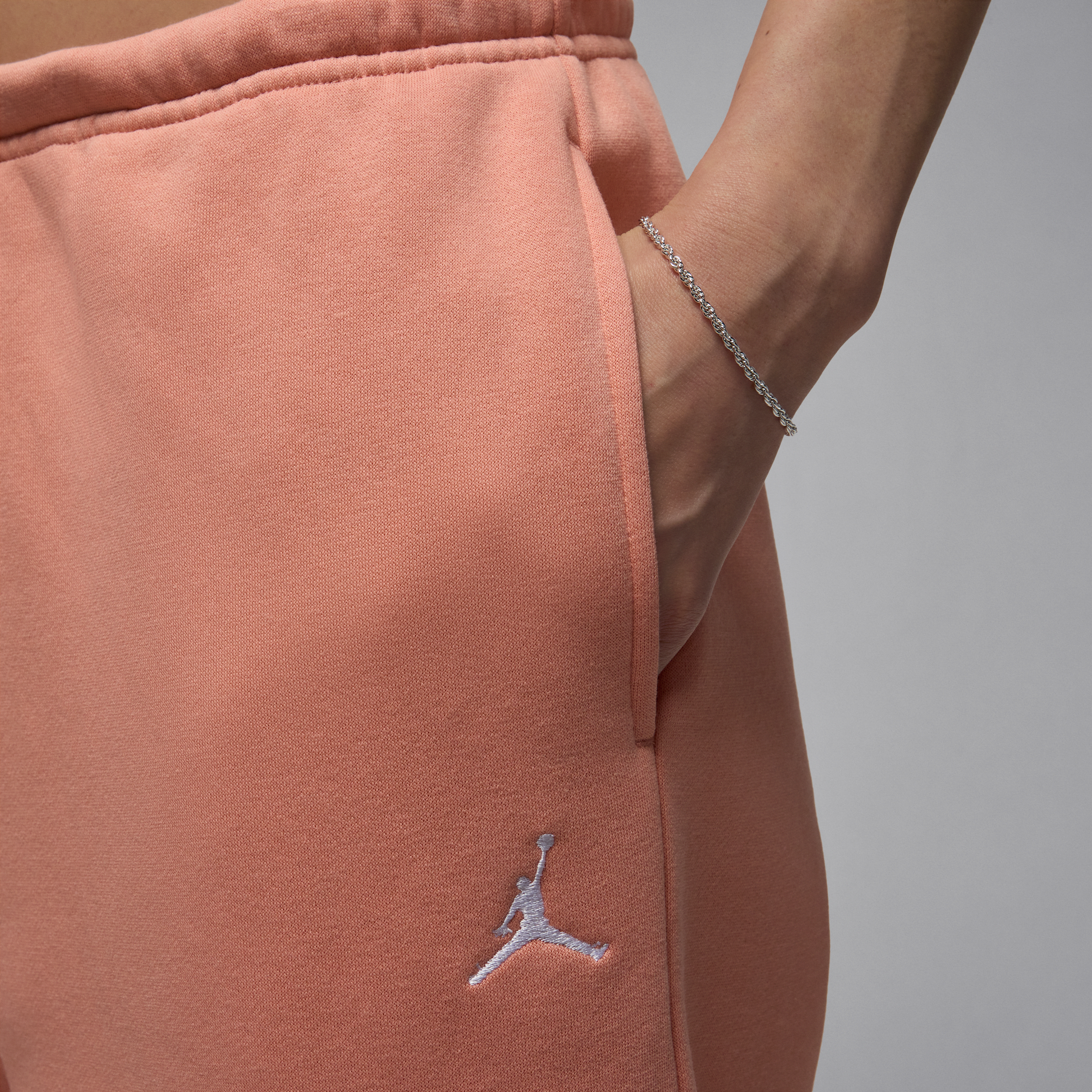 Thumbnail - Jordan Brooklyn Fleece Hose mit offenem Saum (Damen) - Orange