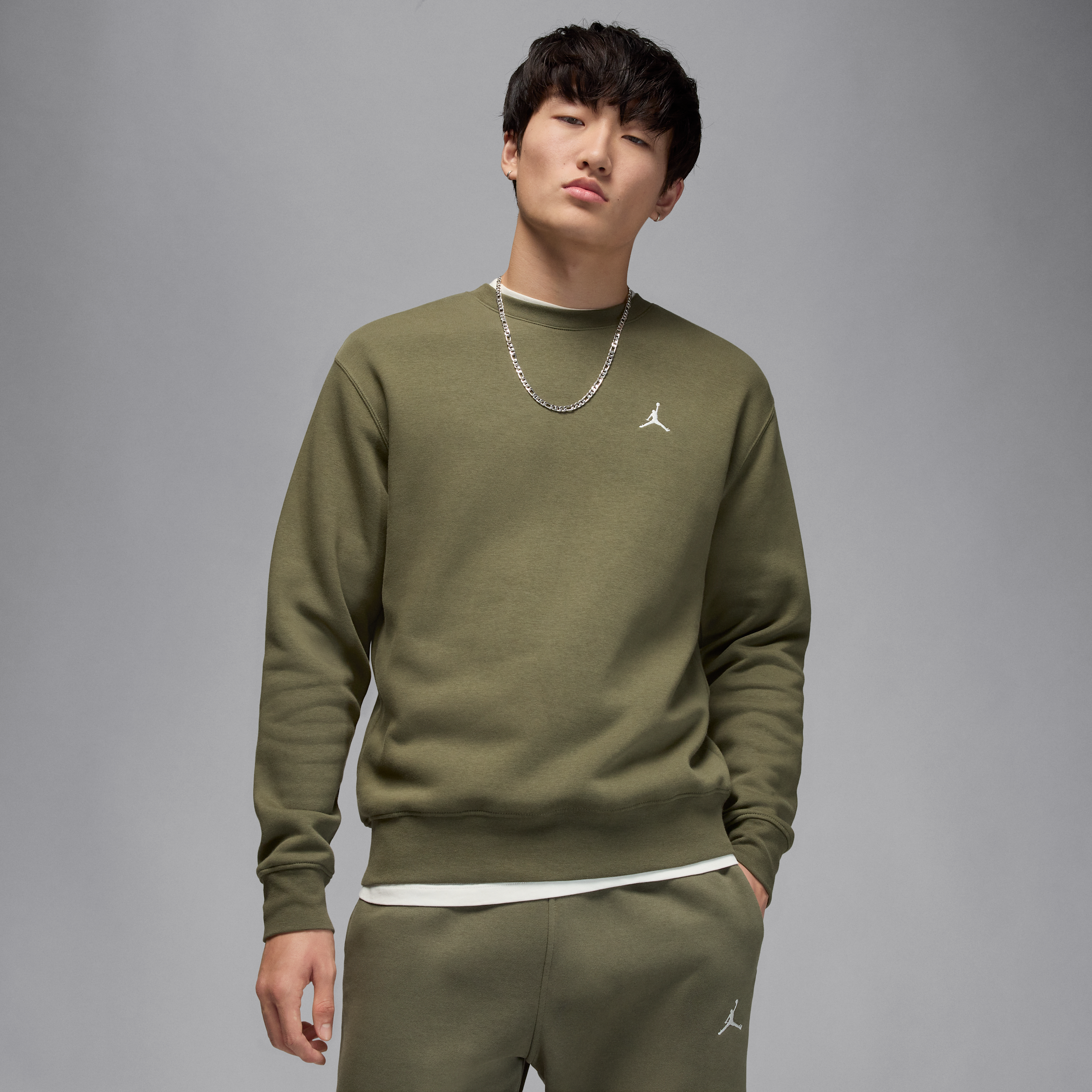 Felpa a girocollo Jordan Brooklyn Fleece – Uomo - Verde
