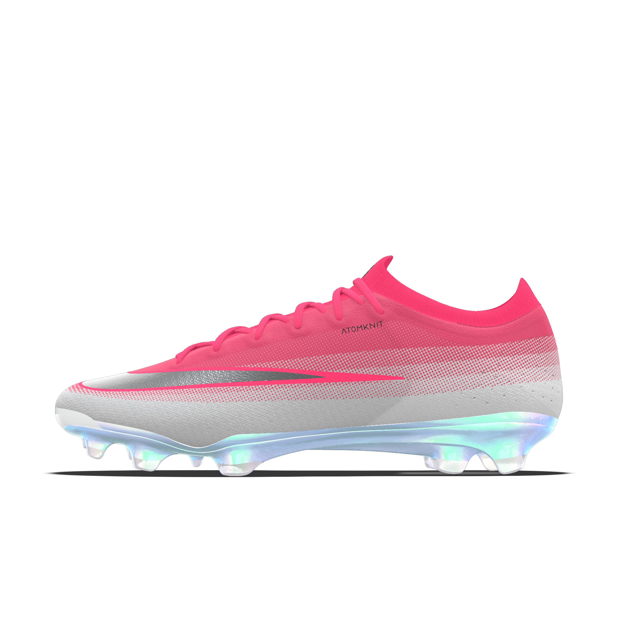 Personalizowane korki piłkarskie z niską cholewką na twardą murawę Nike Mercurial Vapor 17 Elite By You - Różowy