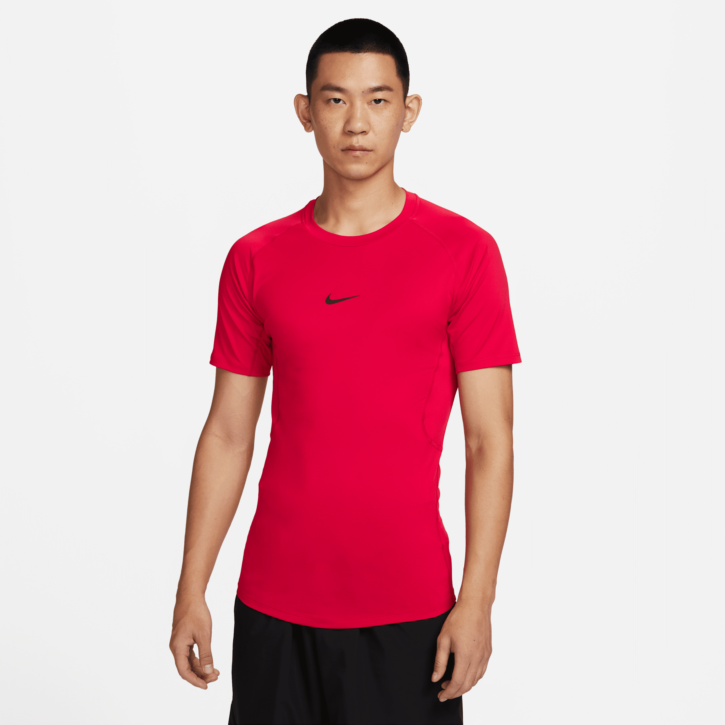 Thumbnail - Nike Pro Dri-FIT Kurzarm-Fitness-Oberteil mit enger Passform für Herren - Rot