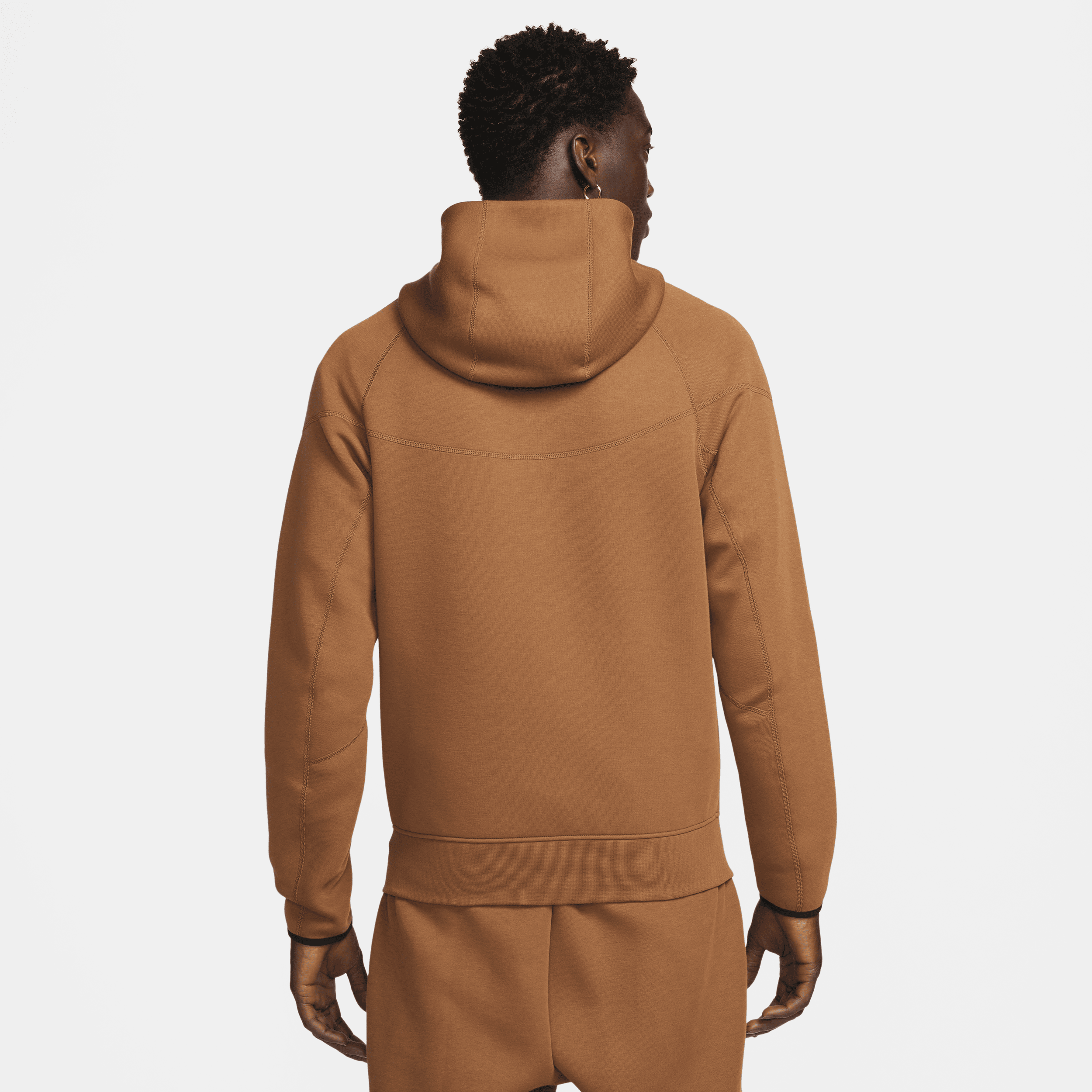 Nike Sportswear Tech Fleece Windrunner Hoodie met rits voor heren Bruin