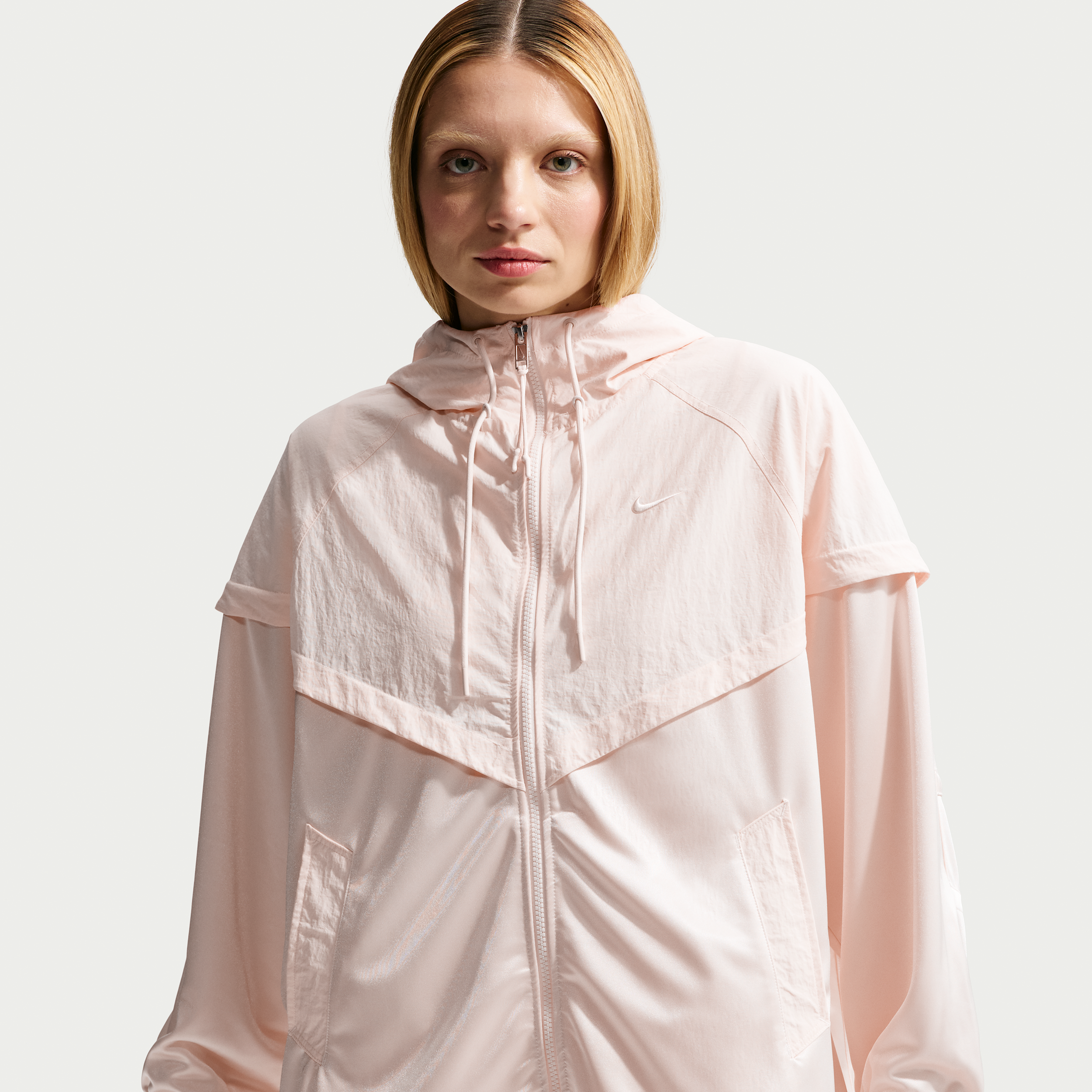 Giacca oversize Nike Windrunner – Donna - Bianco