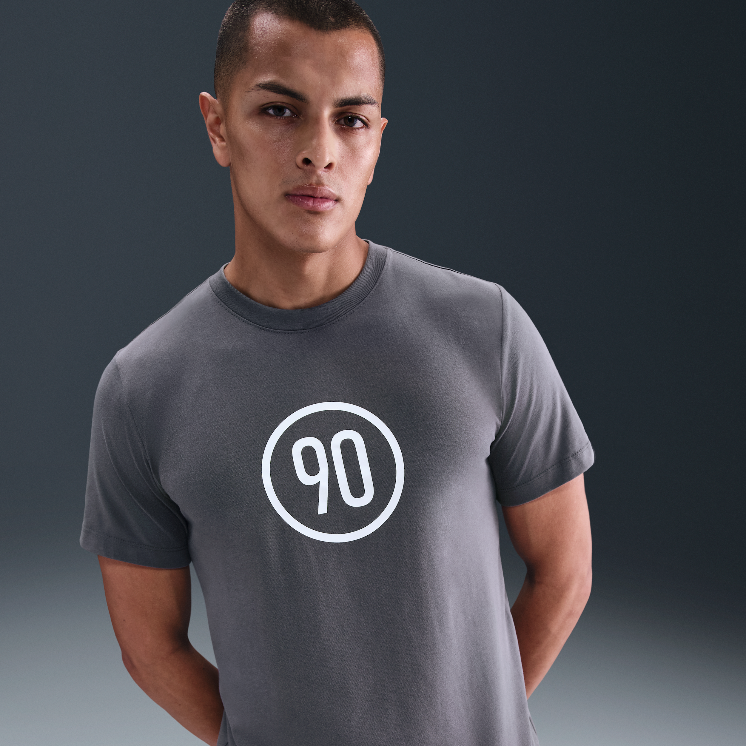 Thumbnail - Nike Total 90 Fußball-T-Shirt (Herren) - Grau