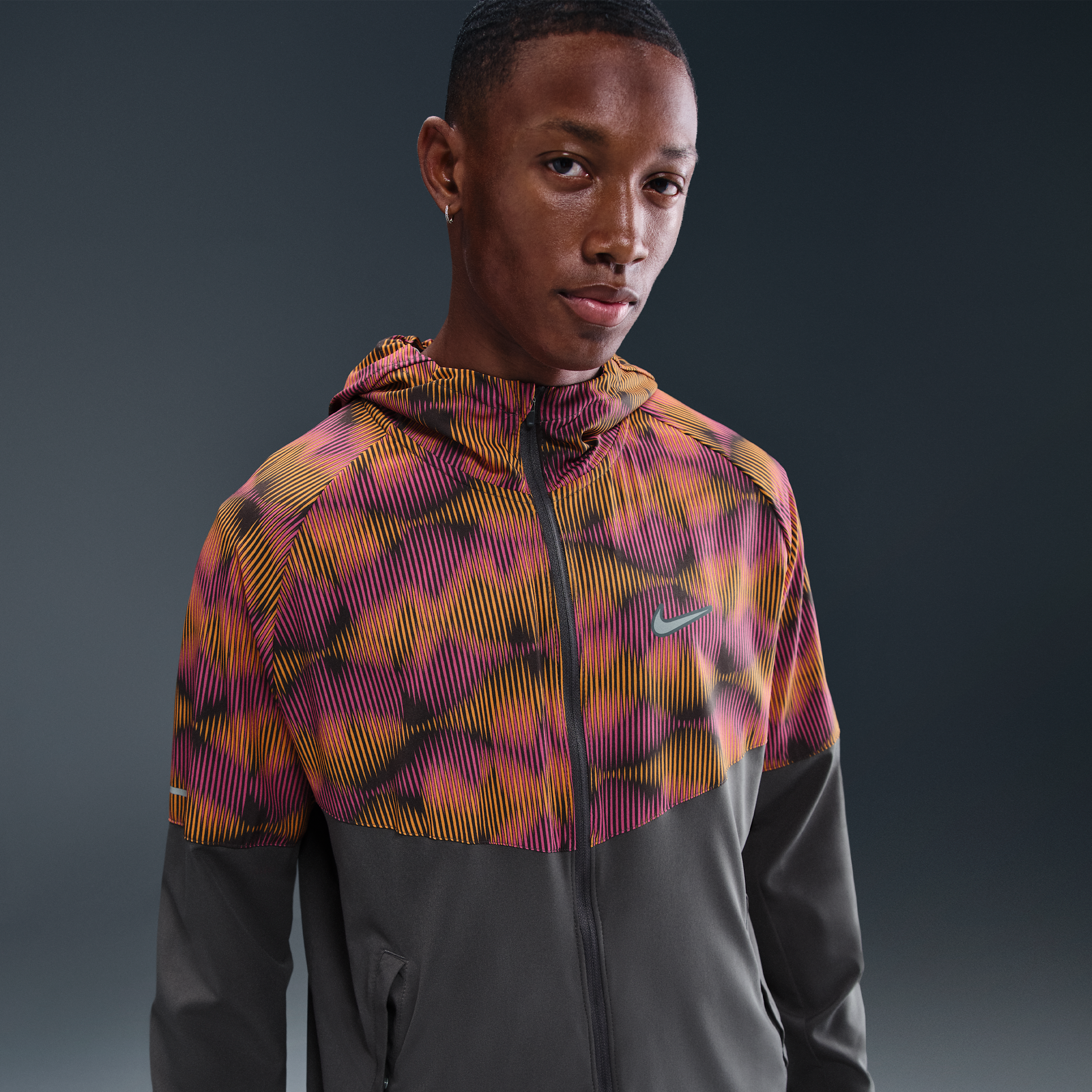 Thumbnail - Nike Miler Laufjacke (Herren) - Grau