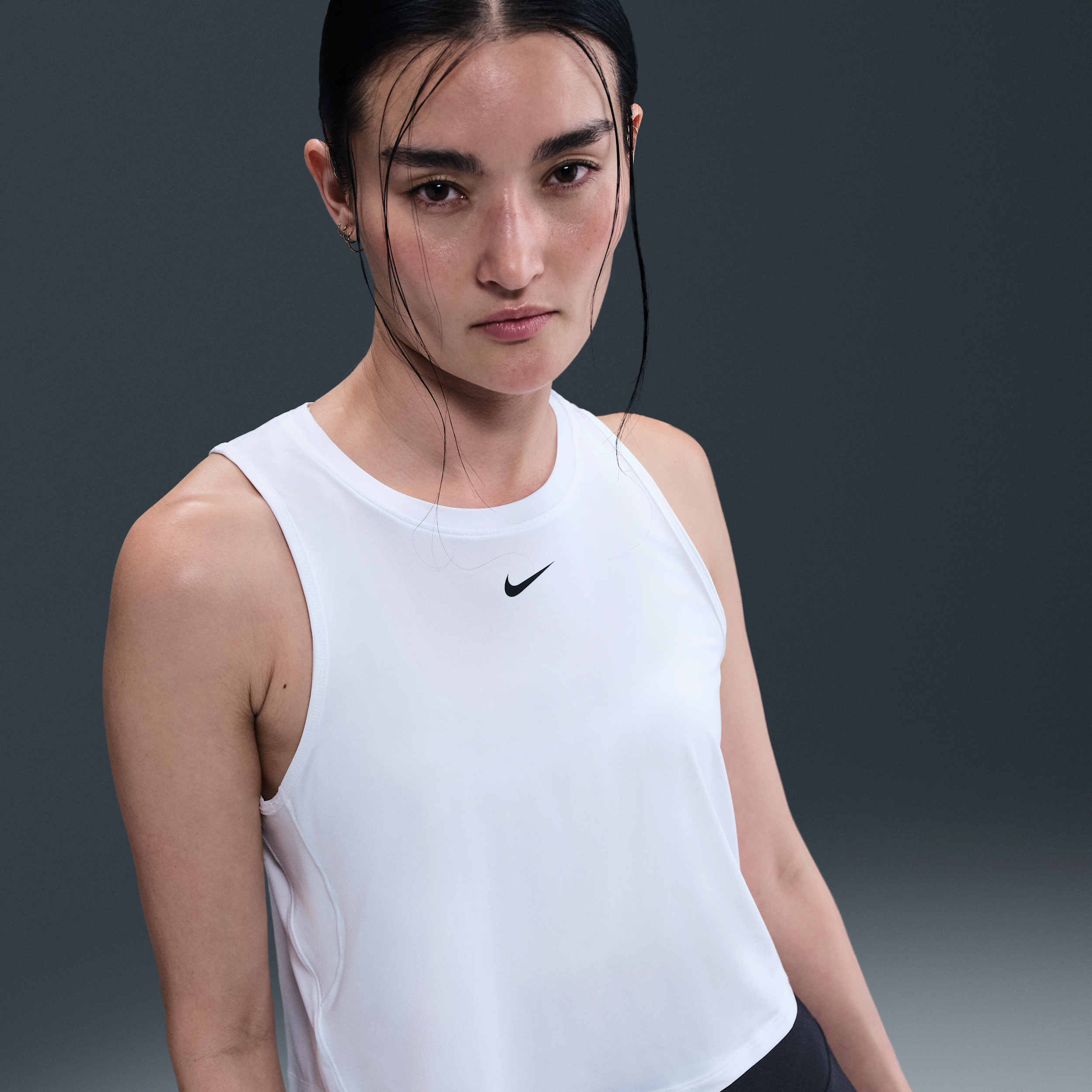 Thumbnail - Nike One Classic Dri-FIT Kurztanktop für Damen - Weiß