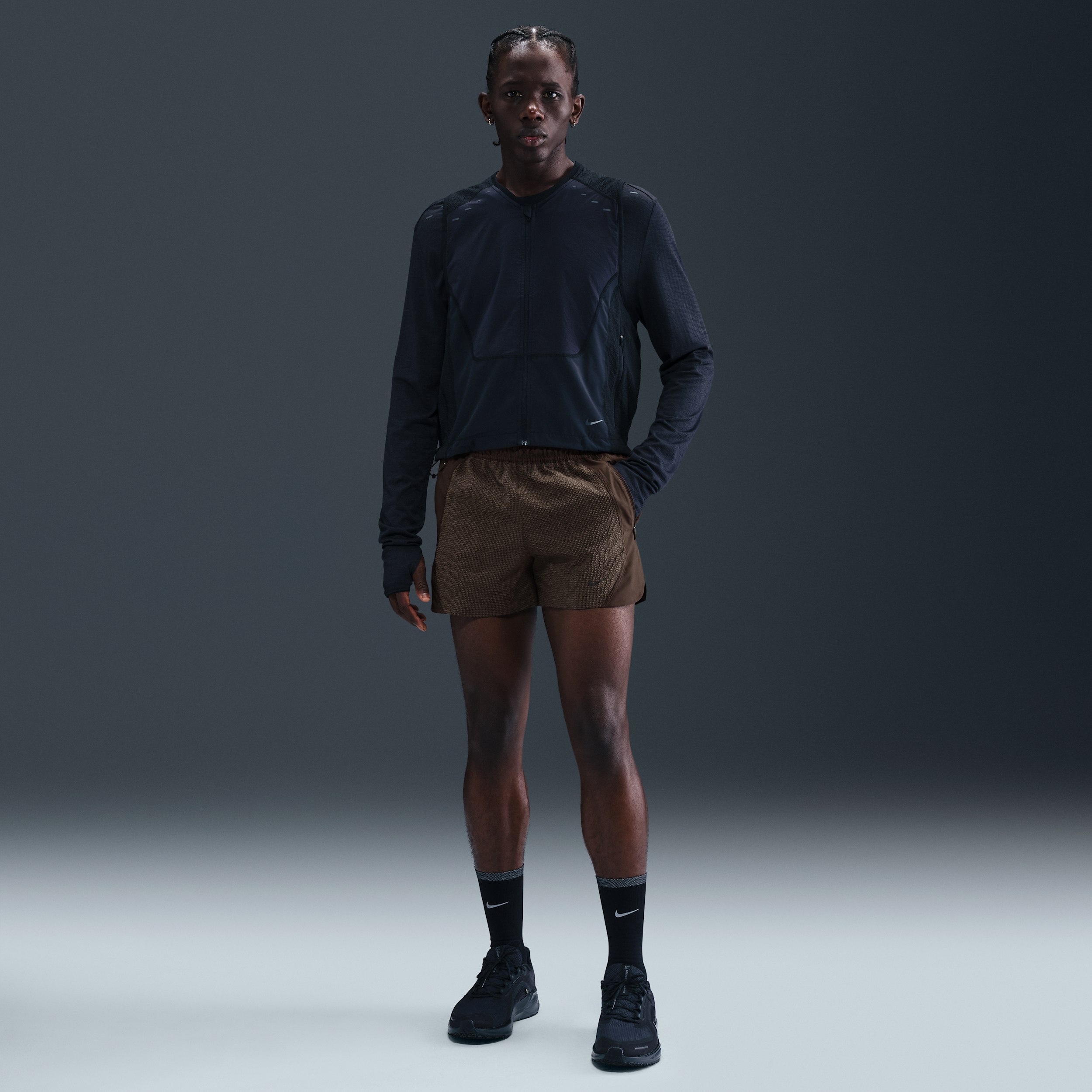 Thumbnail - Nike Run Dri-FIT ADV-Laufshorts mit Innenslip (Herren, ca. 12,5 cm) - Braun