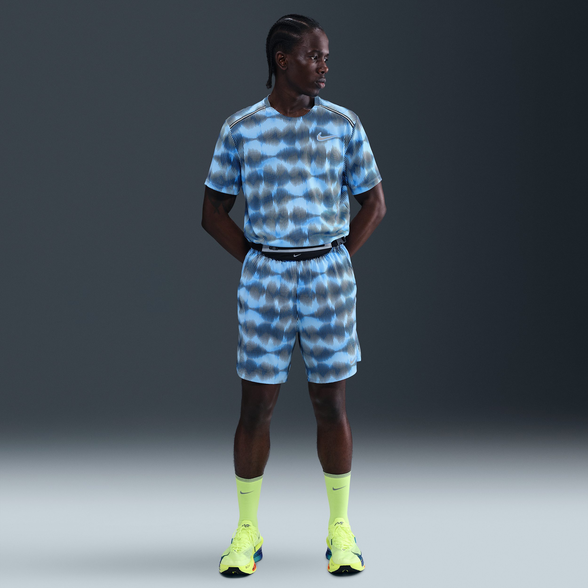 Thumbnail - Nike Challenger Herren-Laufshorts mit Futter (ca. 18 cm) - Blau