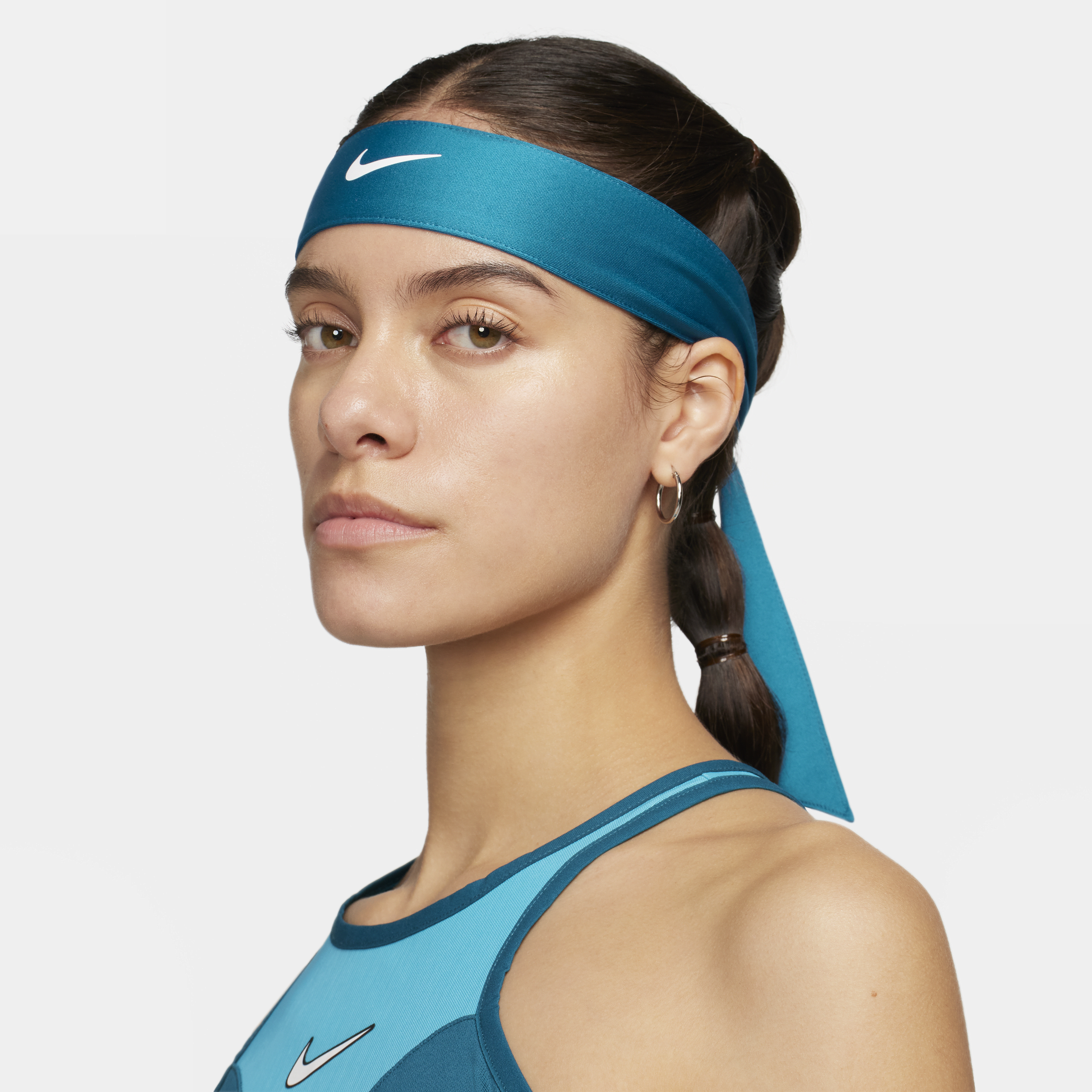 Nike Court Tennishoofdband voor dames Blauw