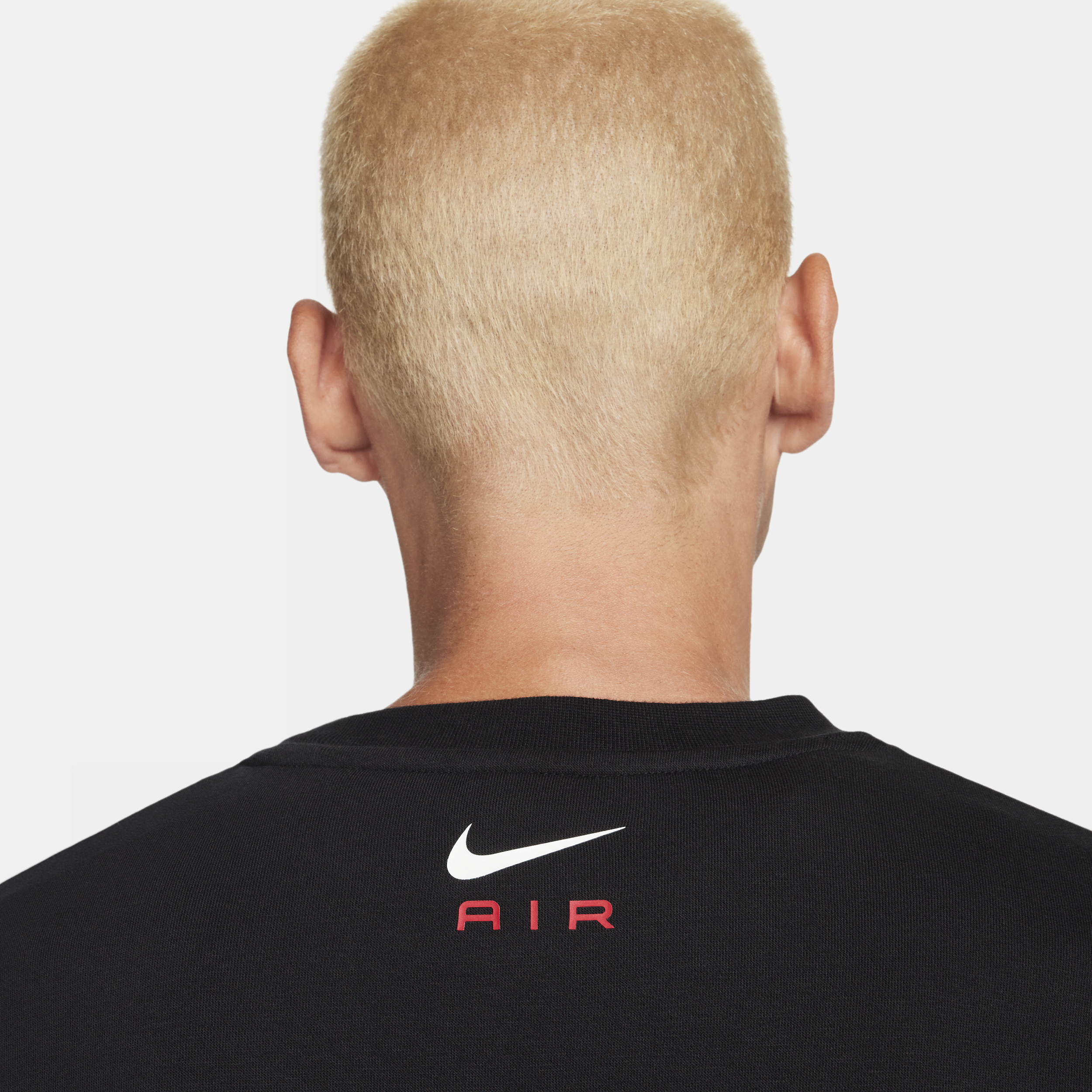 Nike Air sweatshirt van fleece met ronde hals voor heren Zwart