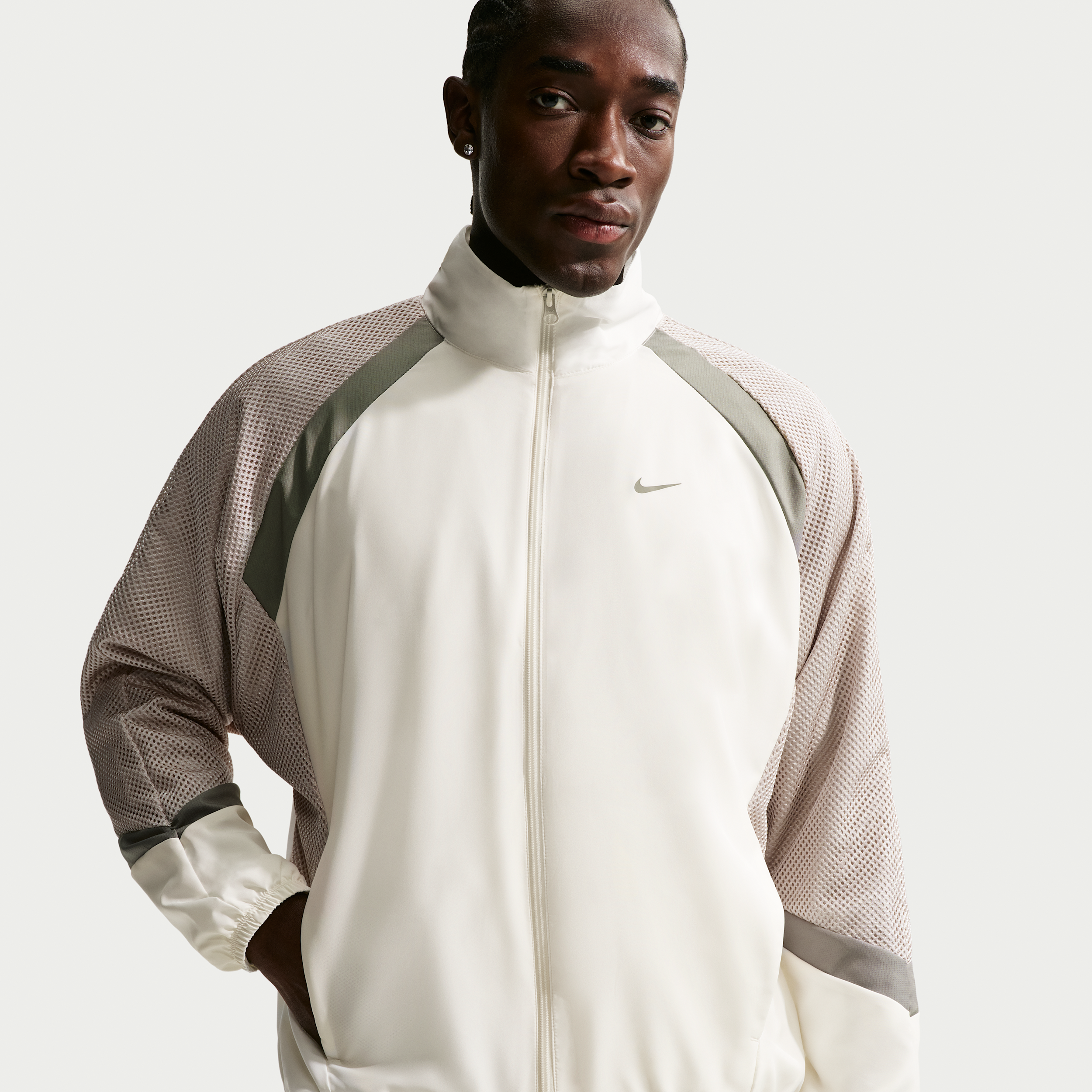 Giacca da basket in tessuto Nike Icon – Uomo - Bianco