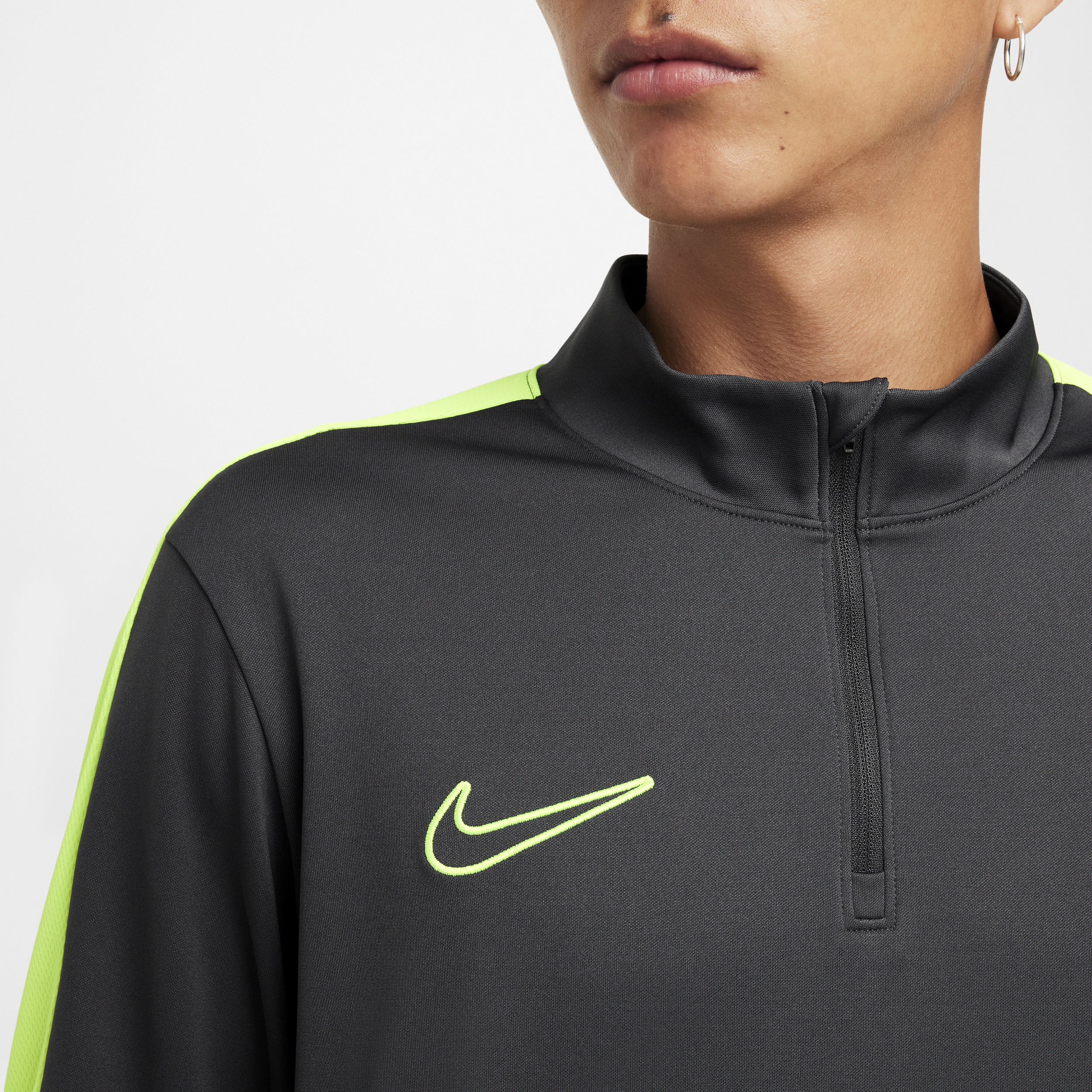 Haut de foot à demi-zip Dri-FIT Nike Academy pour homme - Gris