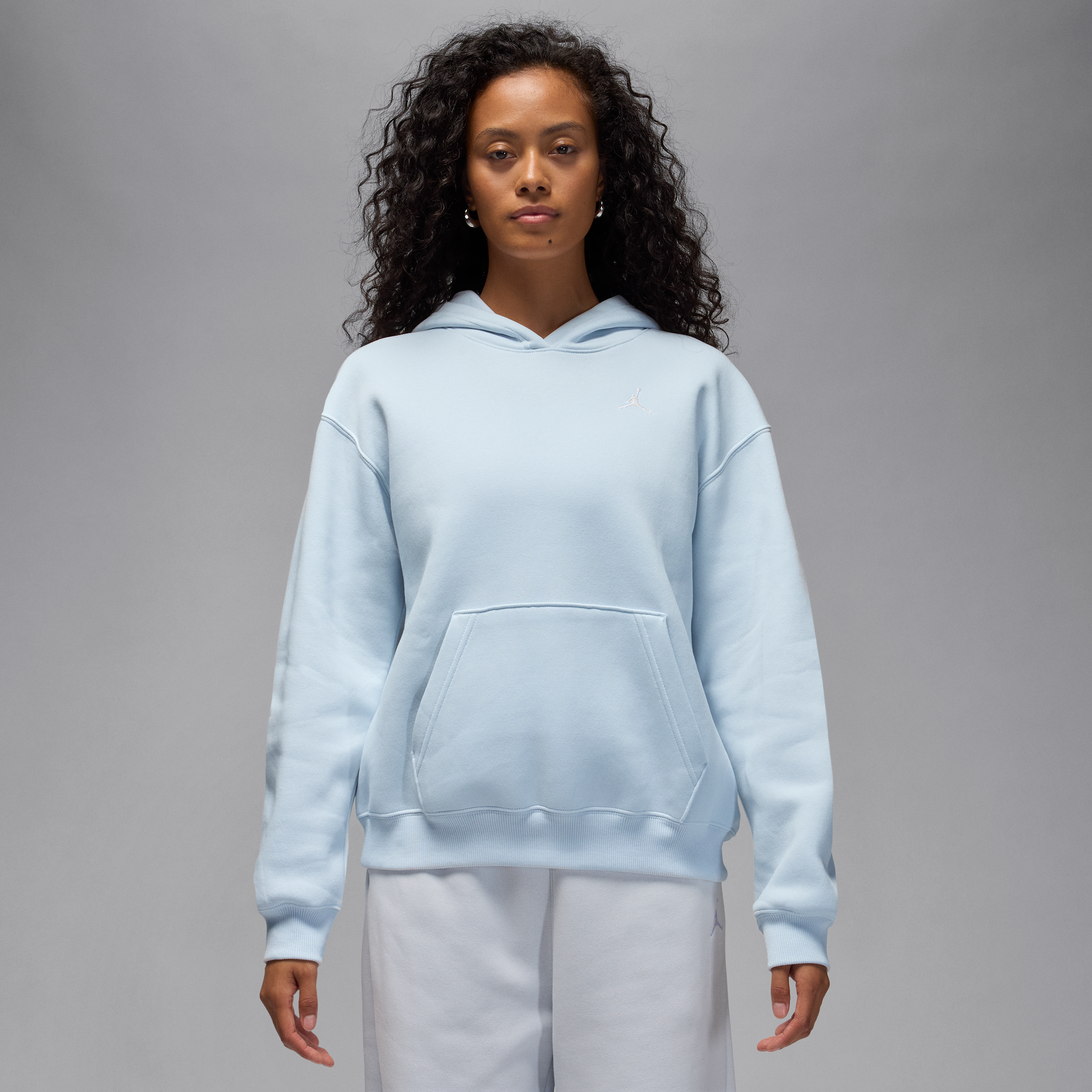 Felpa pullover con cappuccio Jordan Brooklyn Fleece – Donna - Grigio