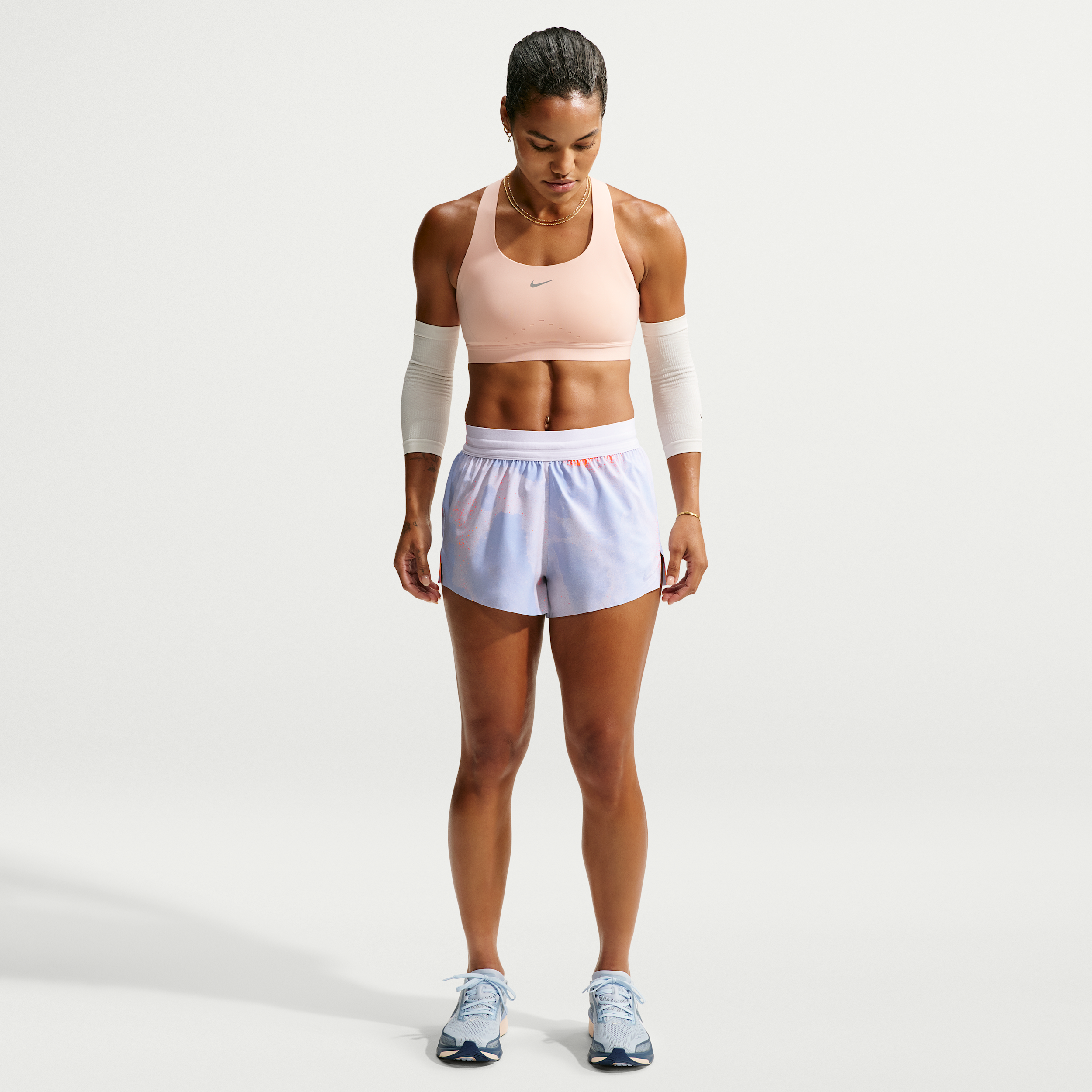 Nike Short De Running Taille Mi Haute Avec Sous Short Integre Dri Fit Nike Swift 6 Cm Pour